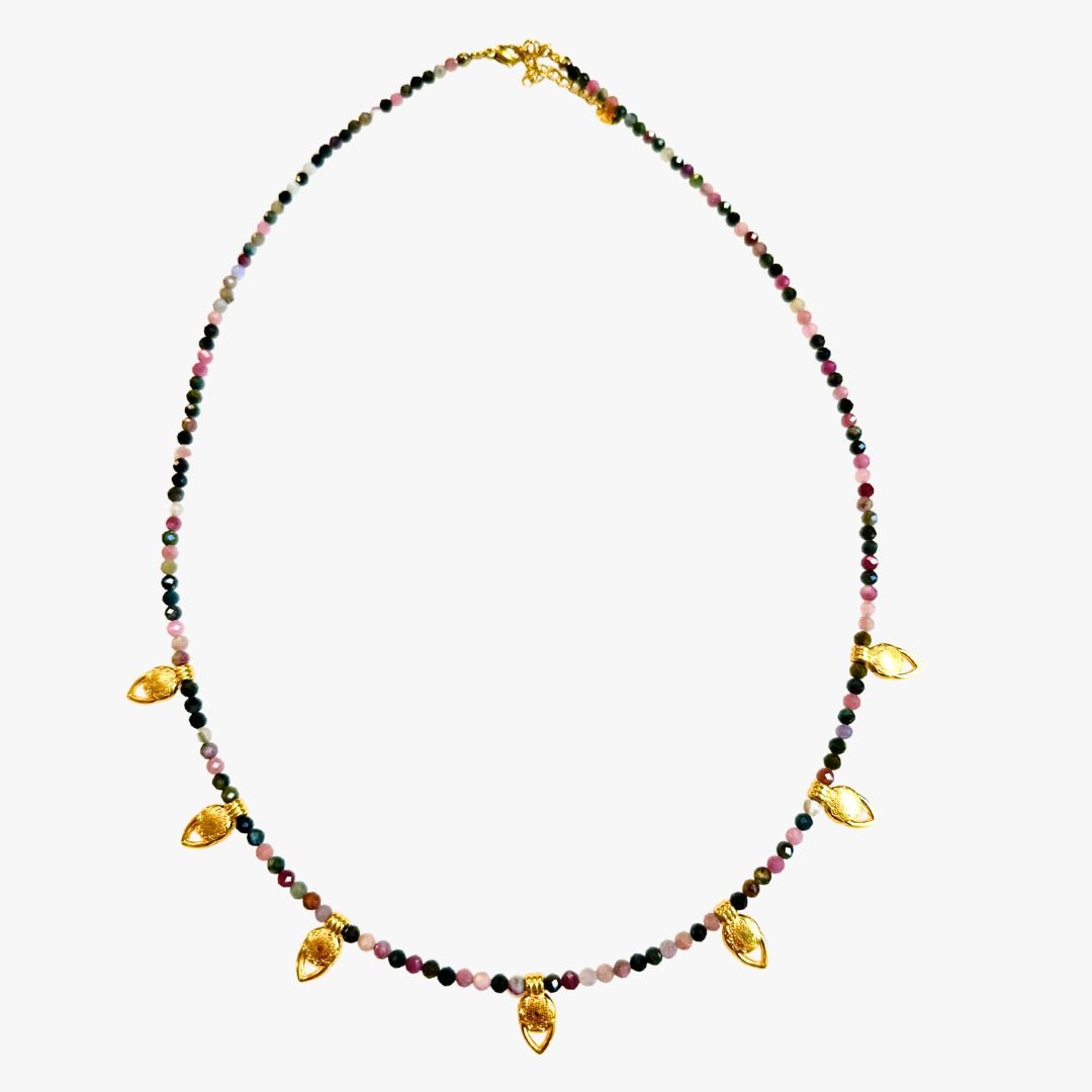 Tourmaline necklace GINANDGER Multicolored