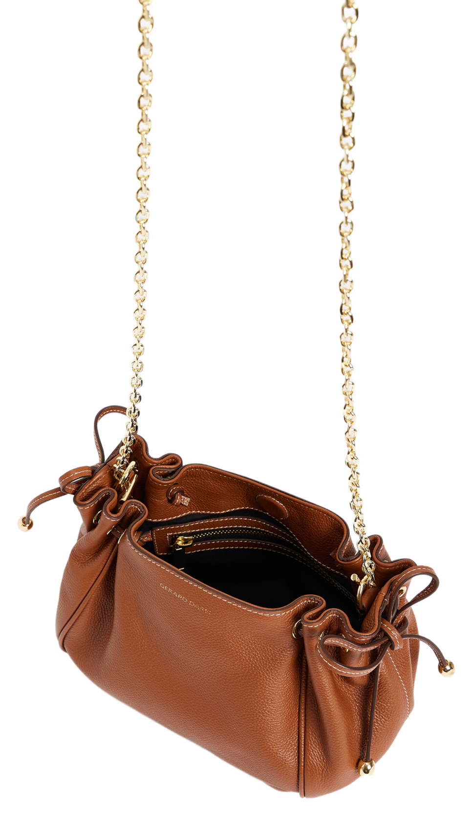 Sac bandoulière mini en cuir GERARD DAREL Marron