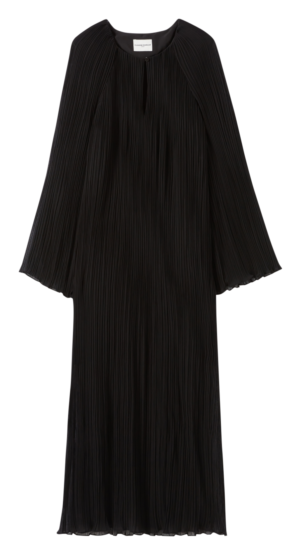 Robe longue col rond plissée CLAUDIE PIERLOT Noir