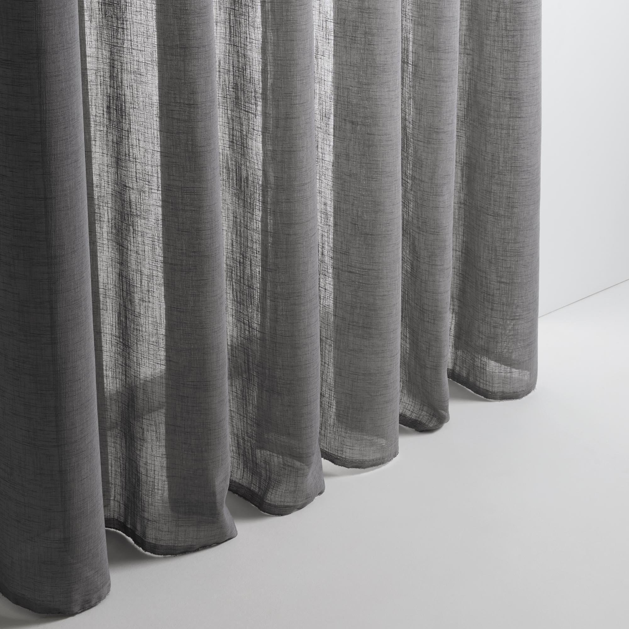 MILOS - Net curtain with eyelets MADURA Grey