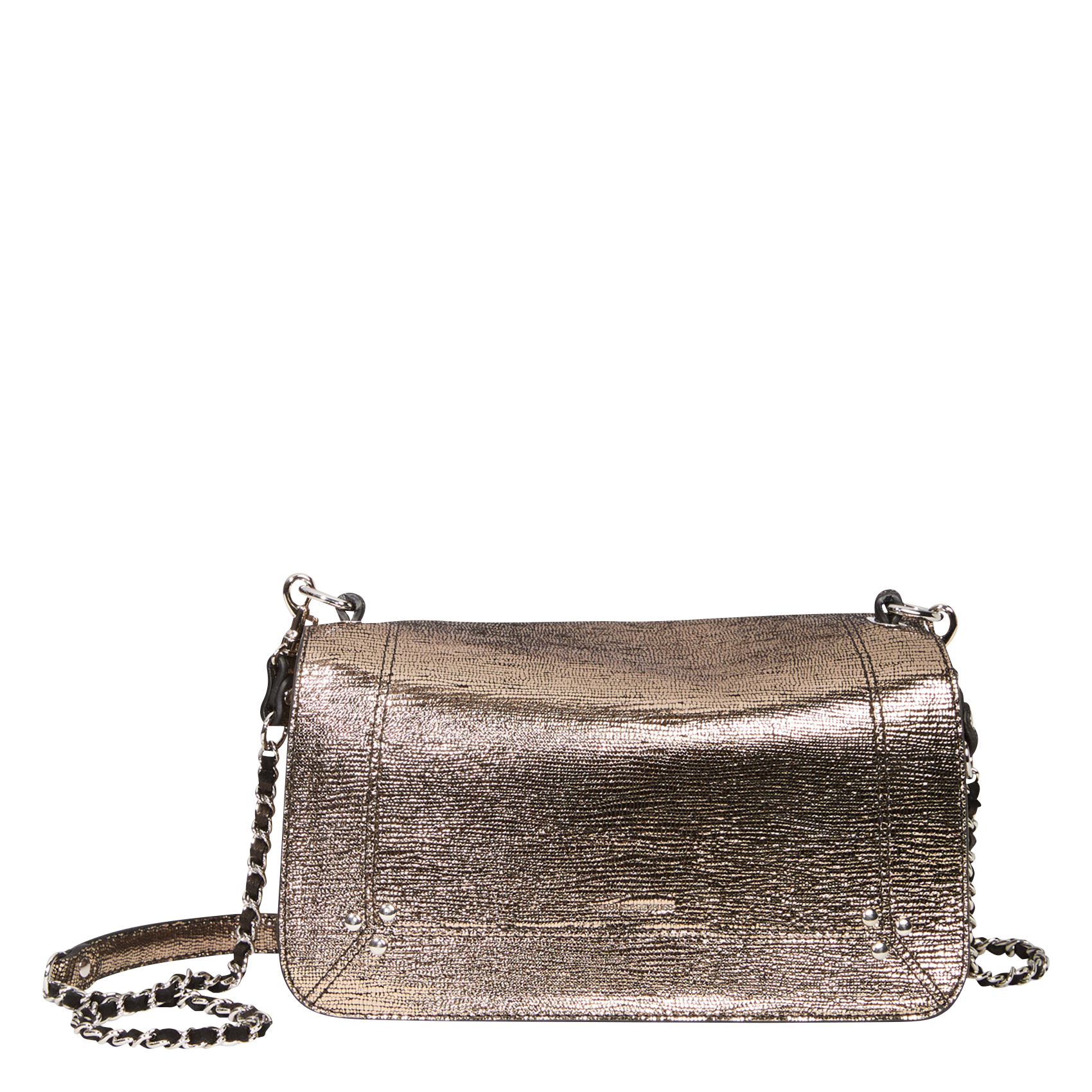 Dori leather shoulder bag JEROME DREYFUSS Silver