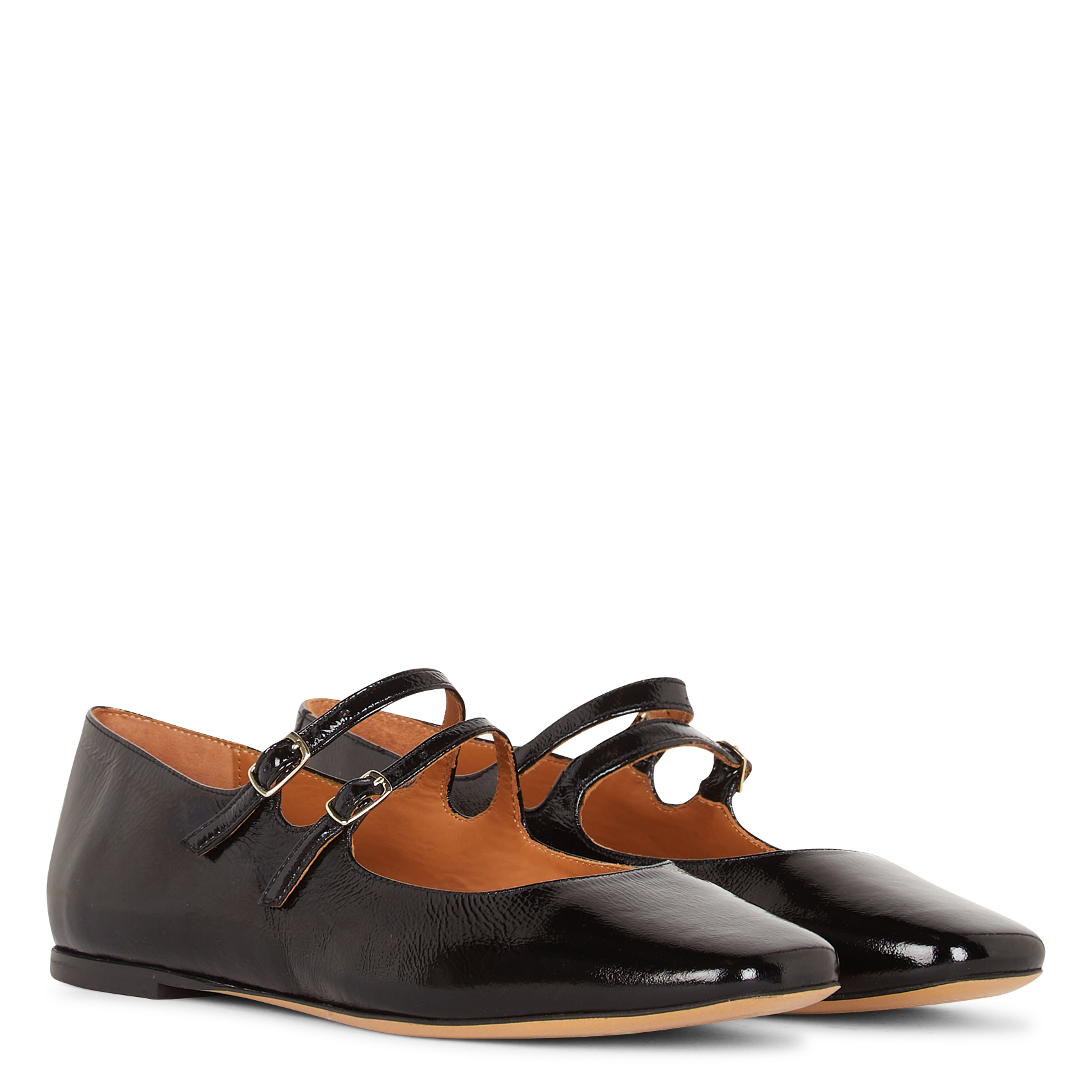 Babies en cuir vernis RIVECOUR Noir