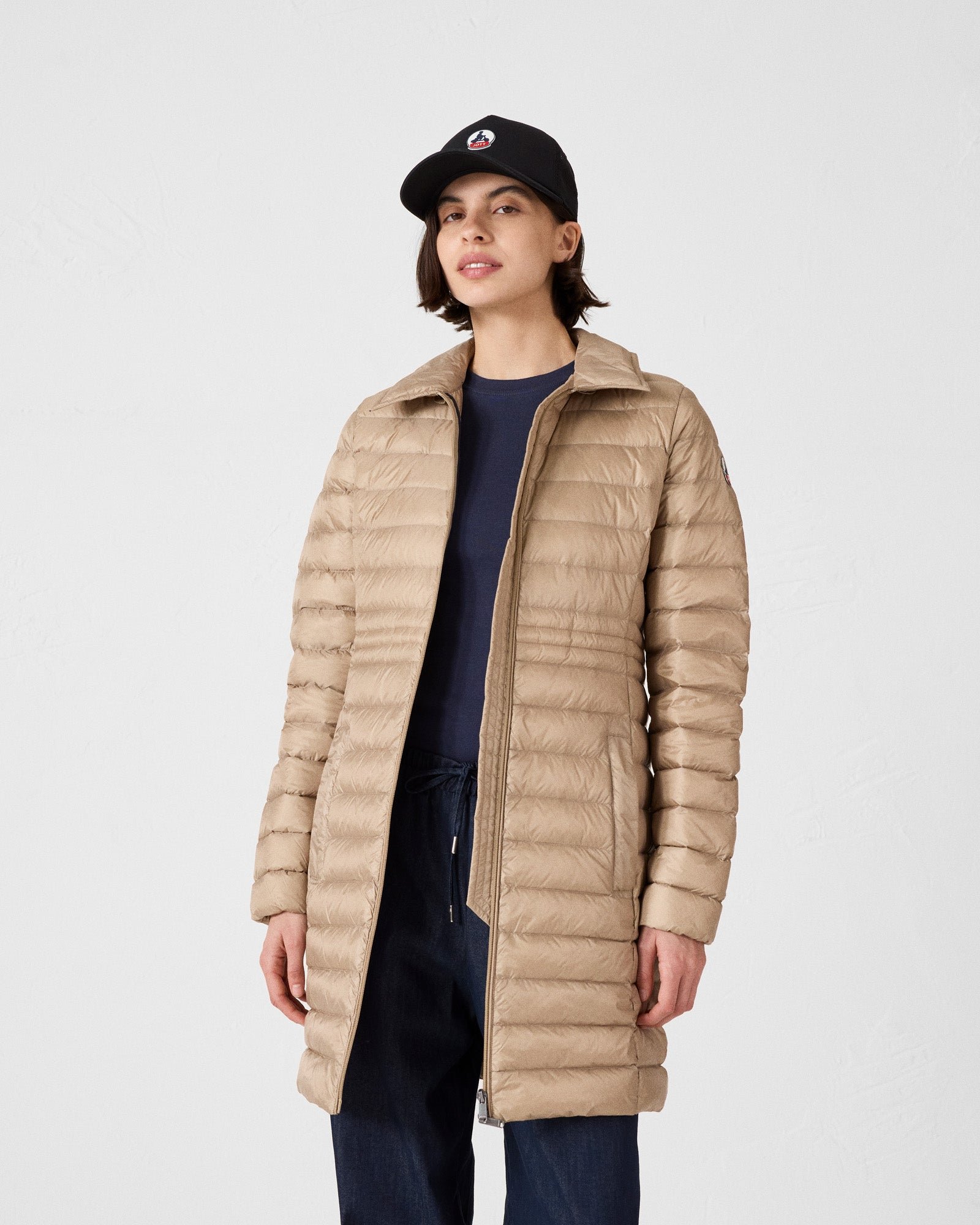 Long hooded puffer coat vero 2.0 JOTT Beige