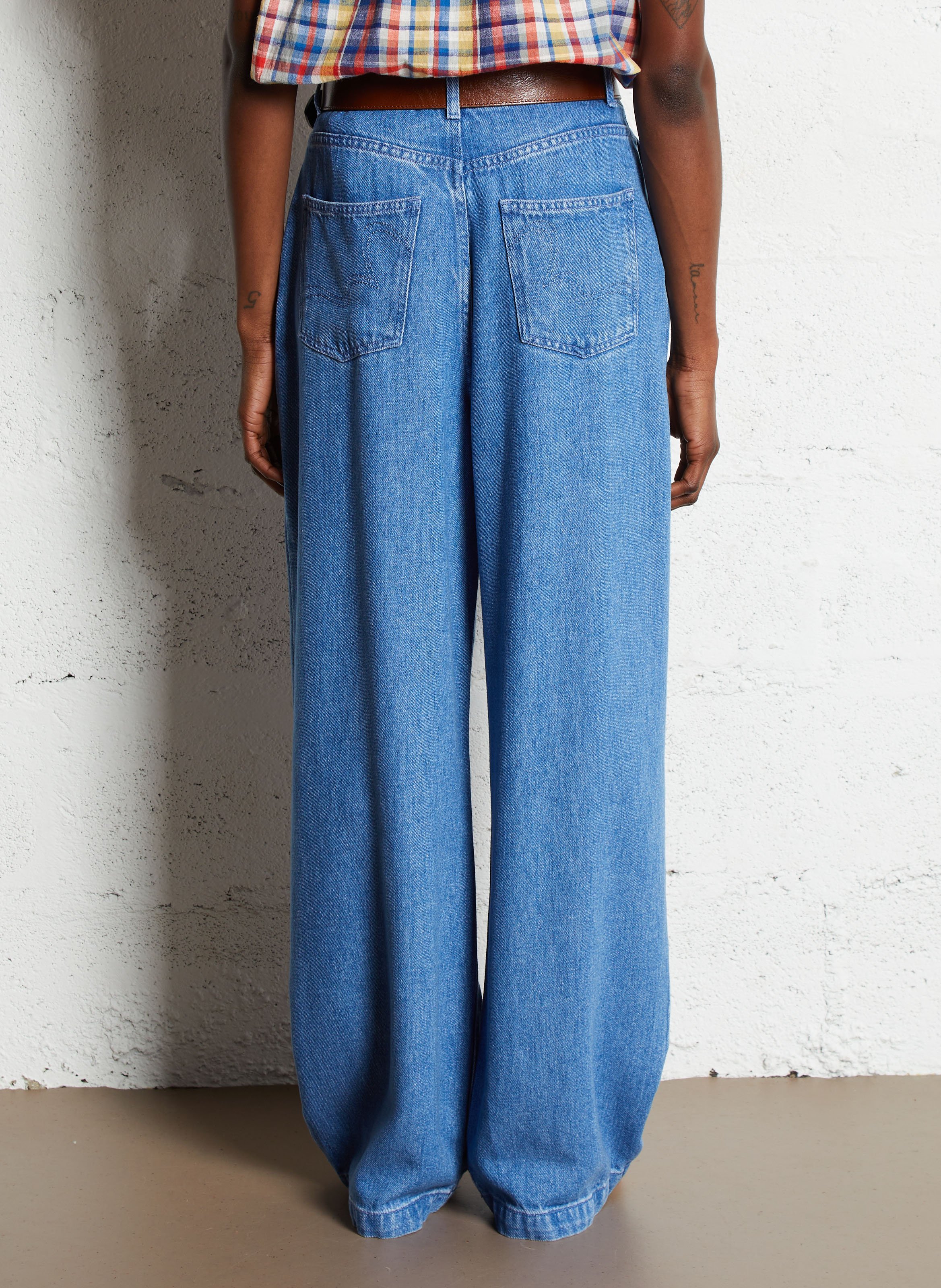 Gekleurde straight-fit jeans met 5 zakken THE NEW SOCIETY Blauw