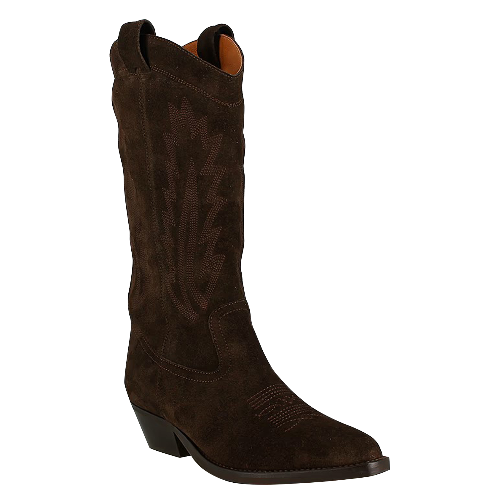 Leather cowboy boots JONAK Brown