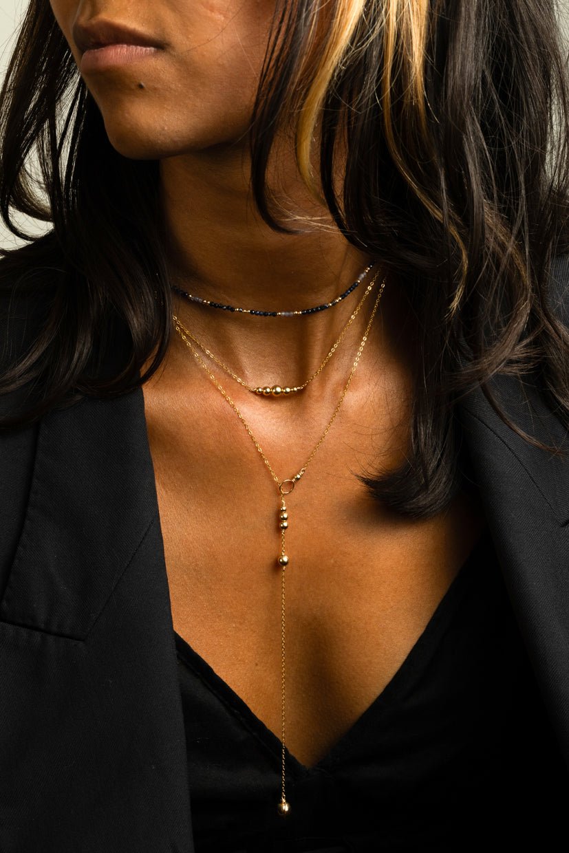 Necklace - gold YAY Golden