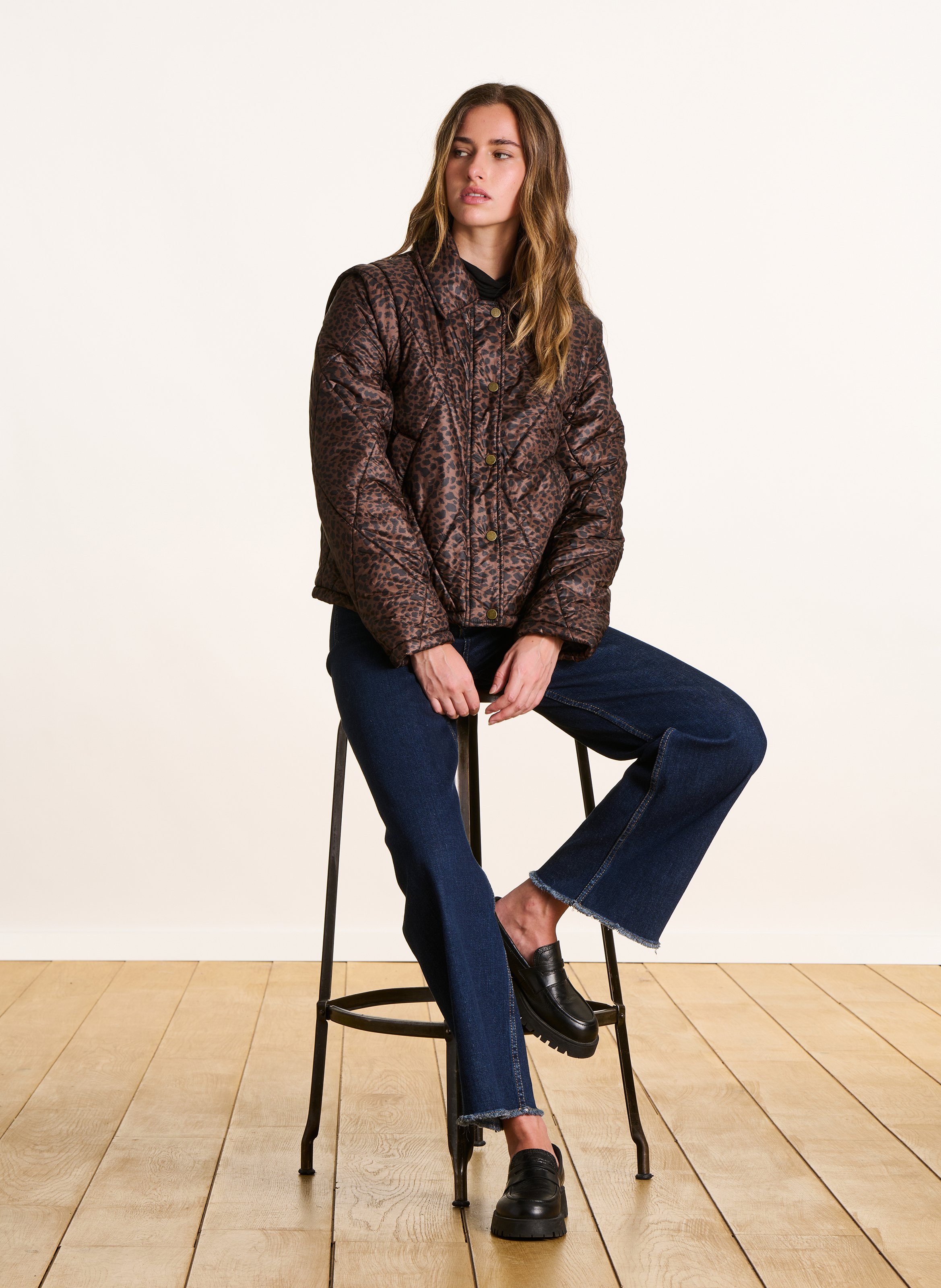 Veste col classique léopard  LA FEE MARABOUTEE Multicolore