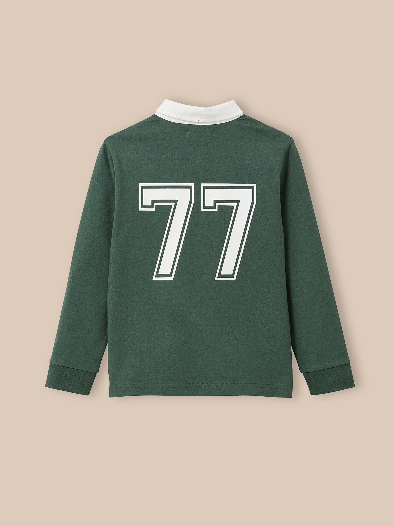 Organic cotton rugby shirt CYRILLUS Green
