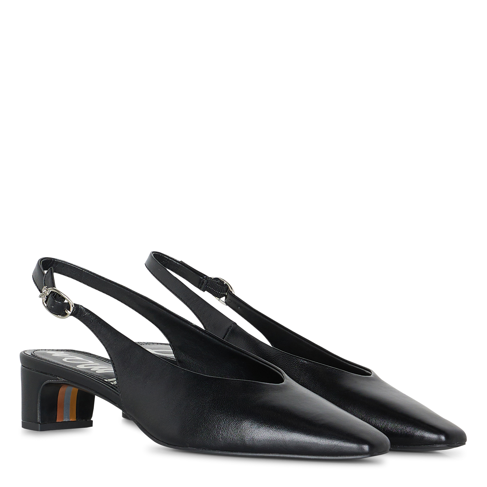 Leather slingbacks SAM EDELMAN Black