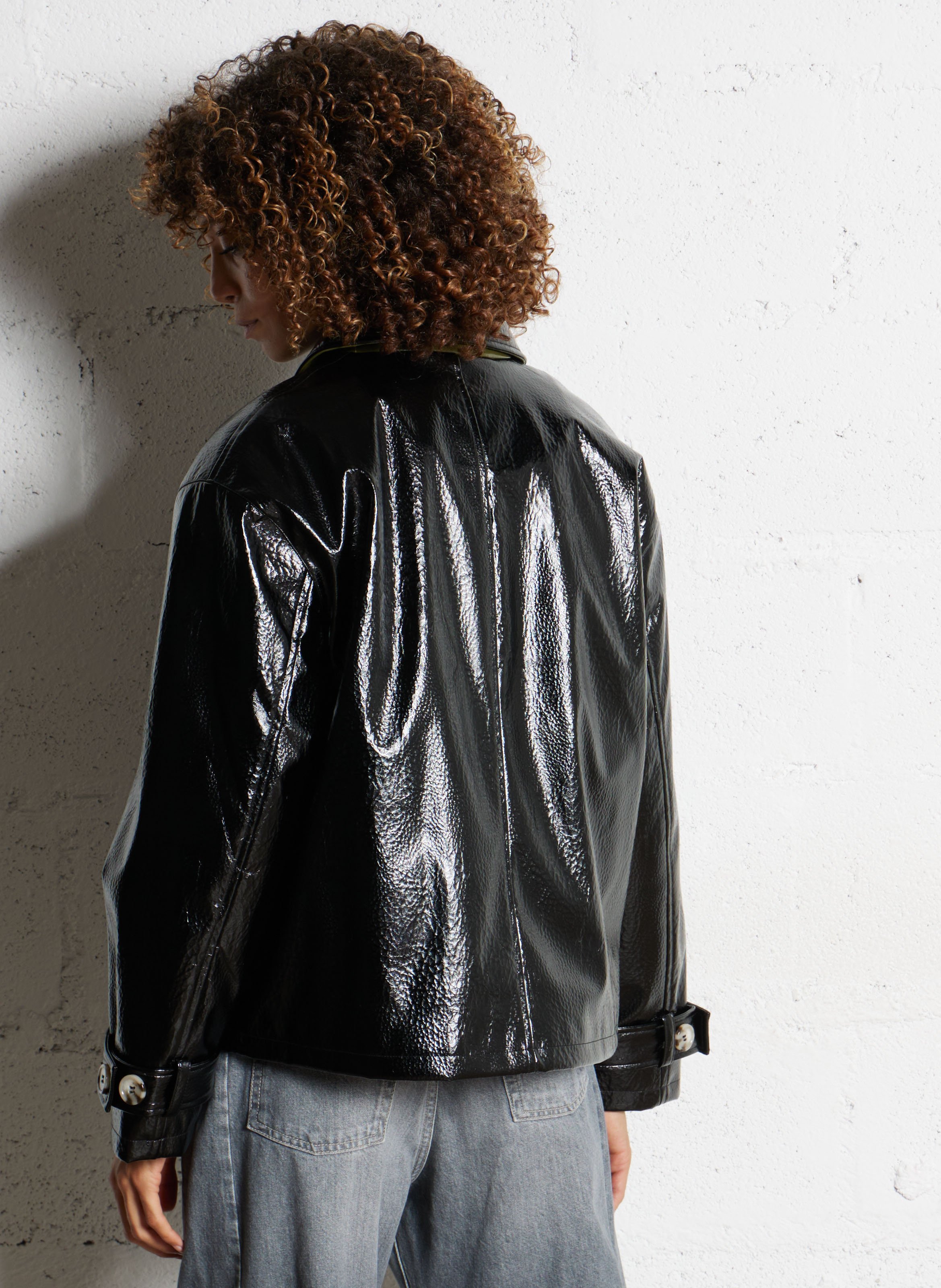 Jack met klassieke kraag LEON & HARPER Zwart