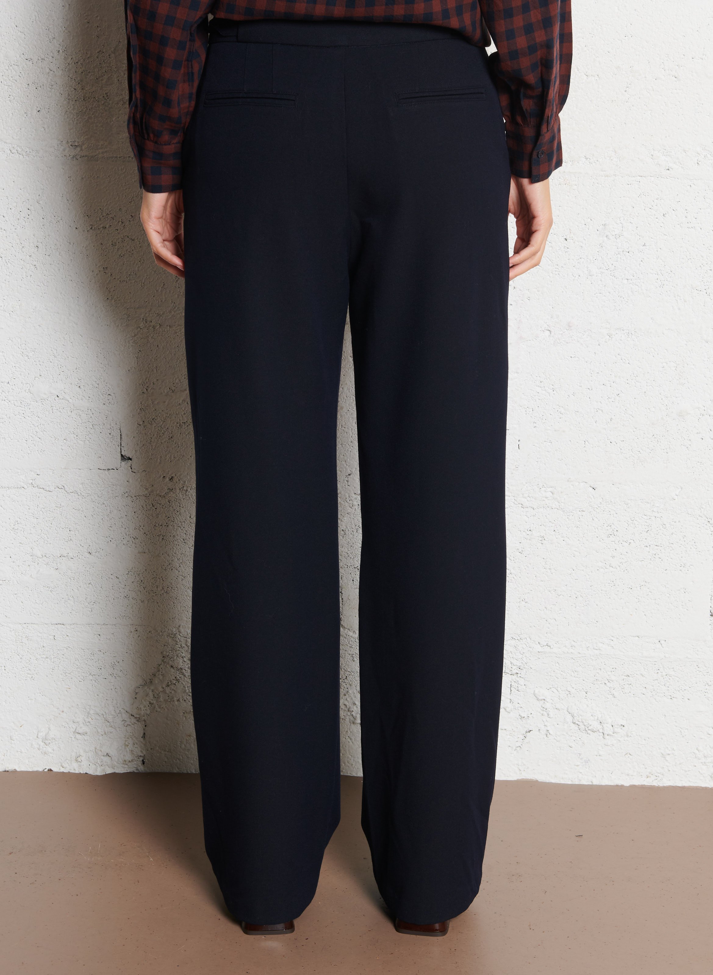 Bandplooibroek BELLEROSE Blauw