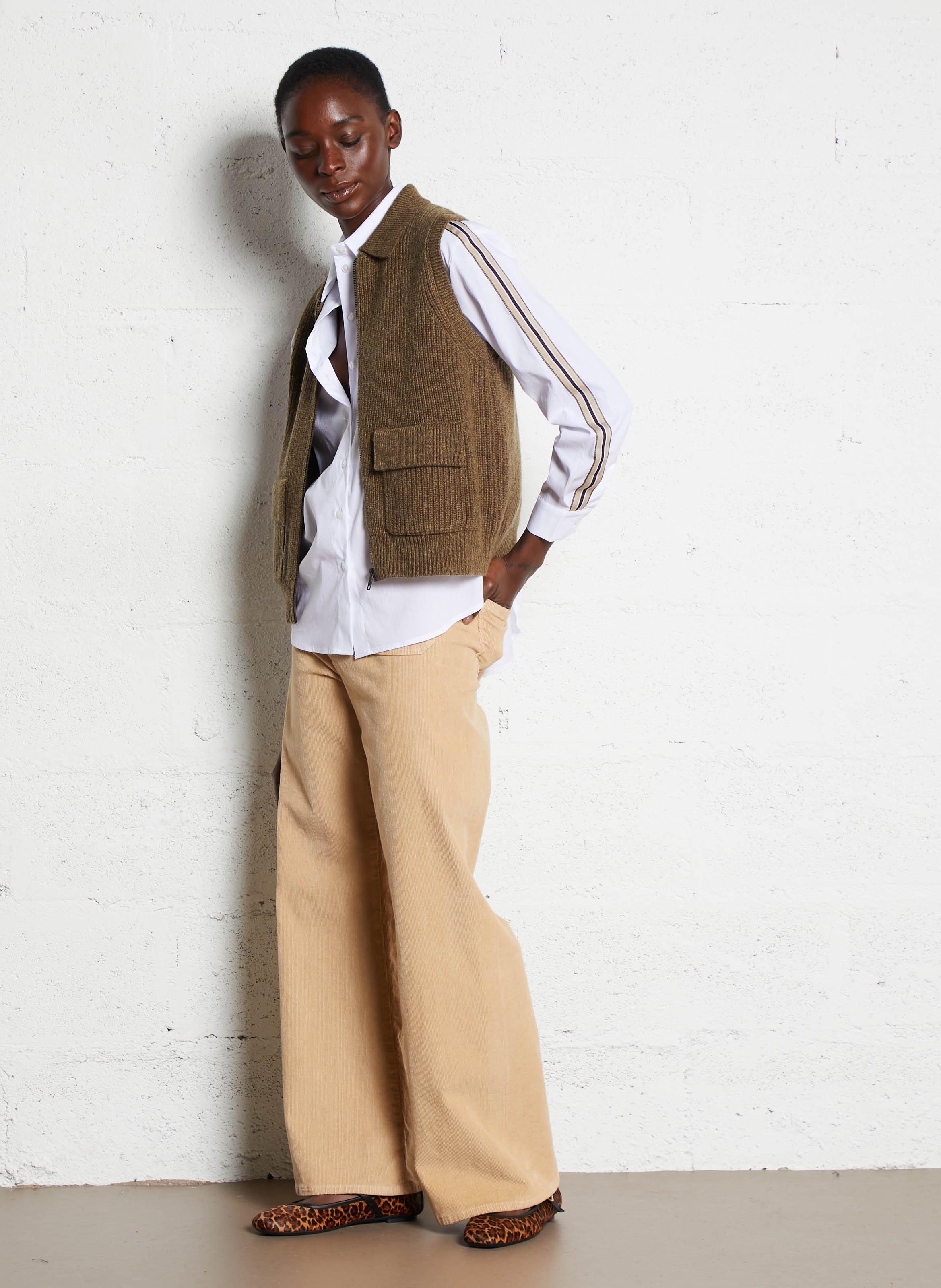 Cardigan with classic collar MAISON 123 Green