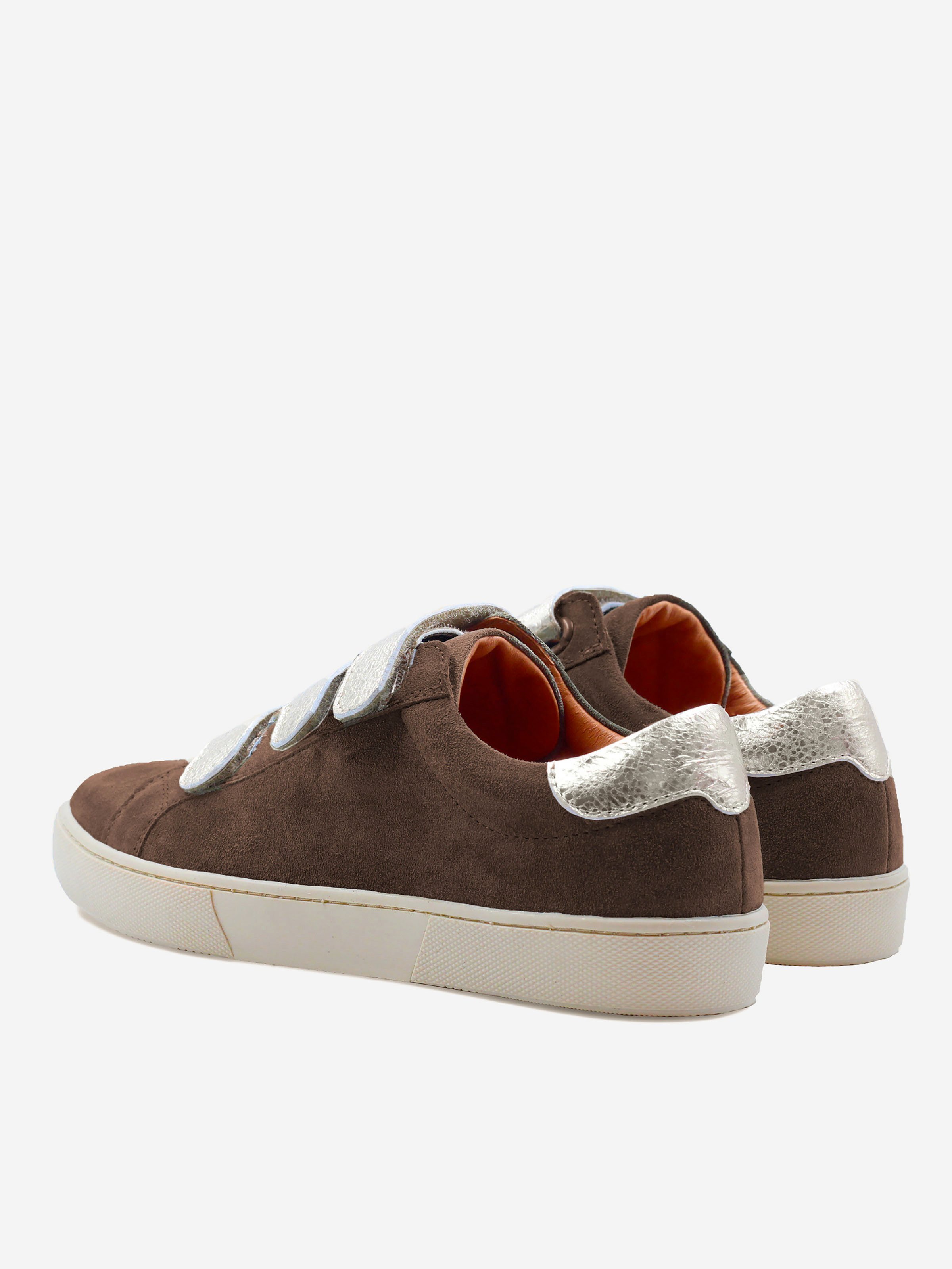 Suede trainers with Velcro fastening JULES & JENN Brown