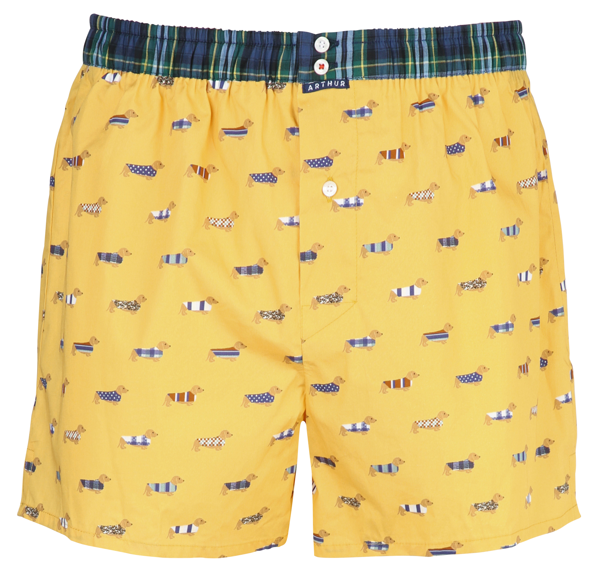 Caleçon avec suspensoir imprimé ARTHUR Jaune
