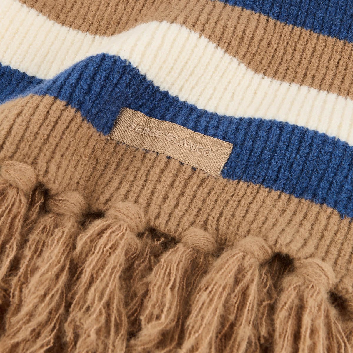 Striped scarf SERGE BLANCO White