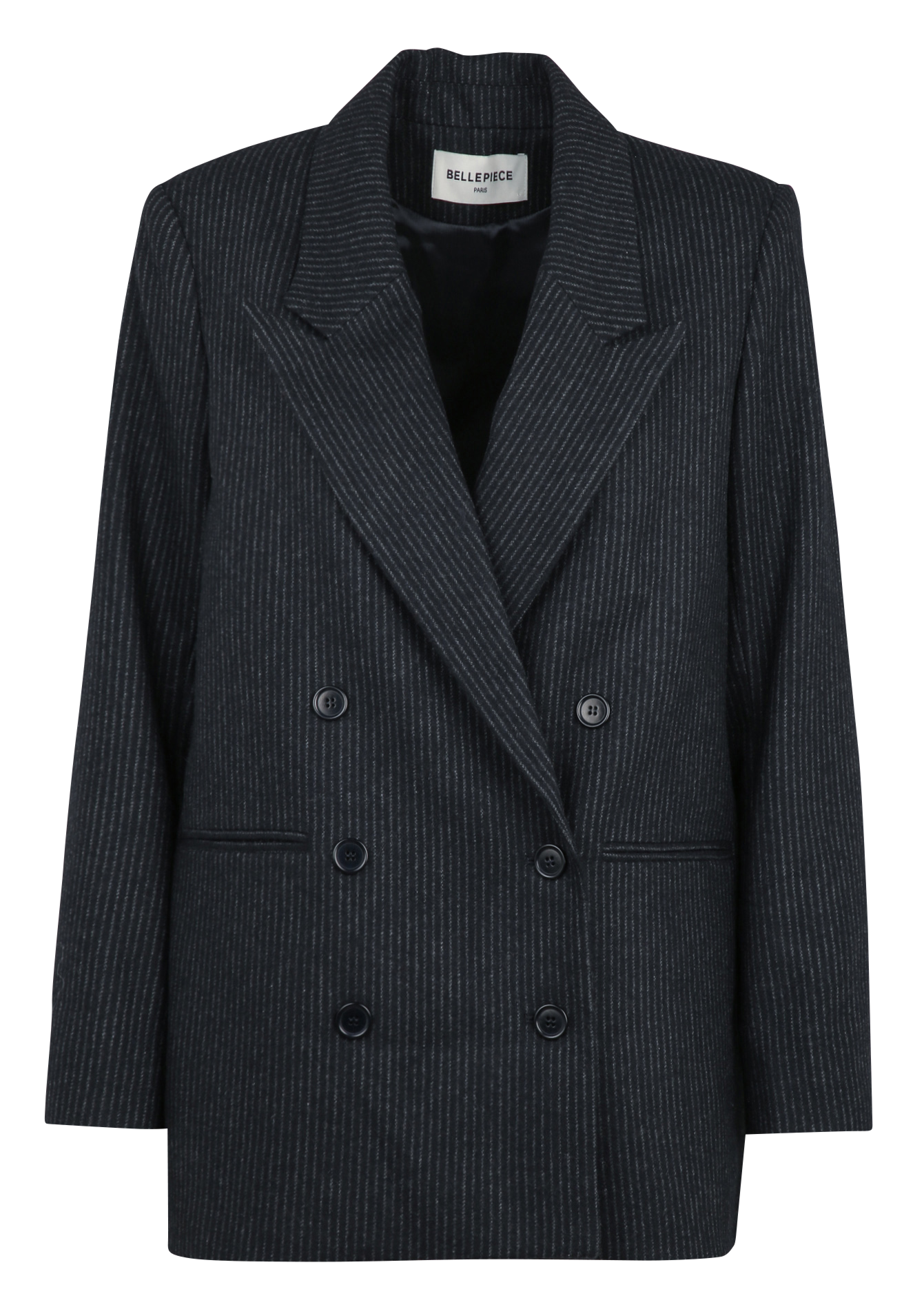 Veste de blazer droite col tailleur BELLEPIECE Bleu