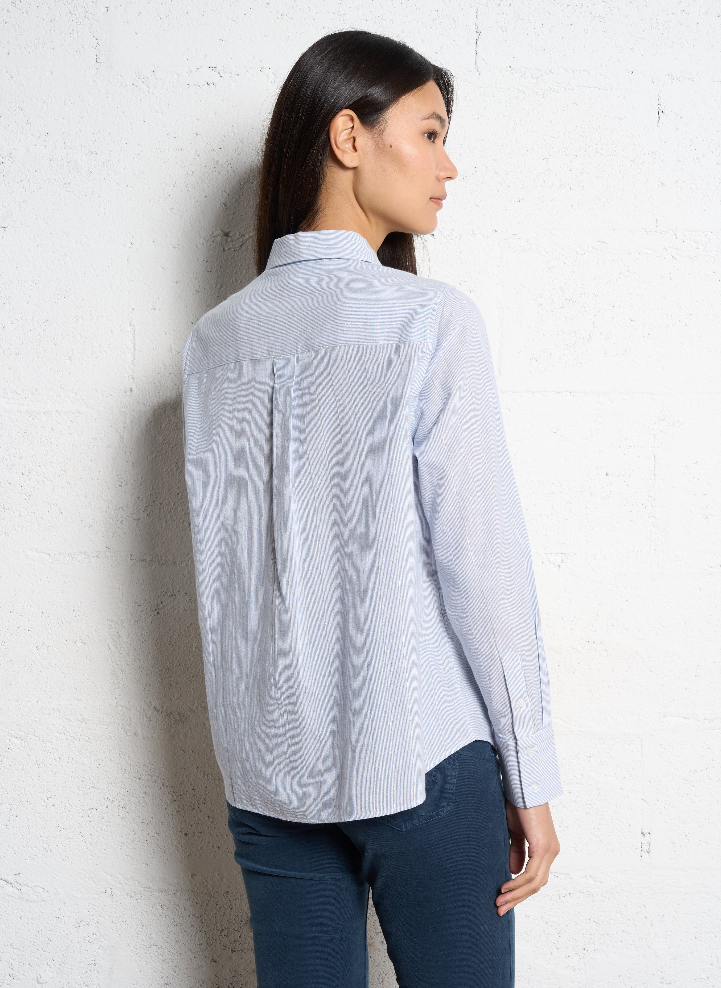 Chemise col classique à rayures SUD EXPRESS Bleu