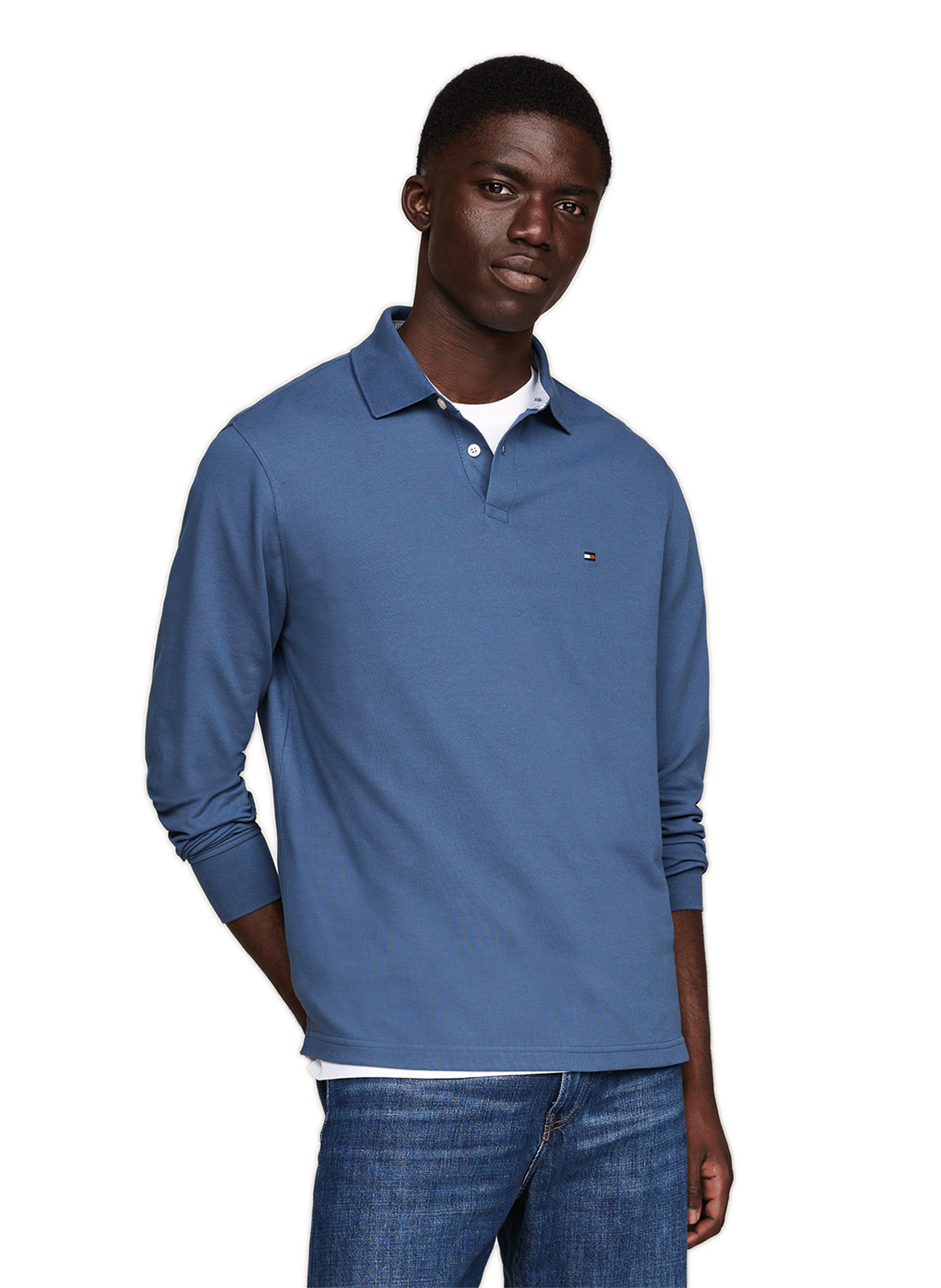 Polo regular-fit en coton bio mélangé  TOMMY HILFIGER