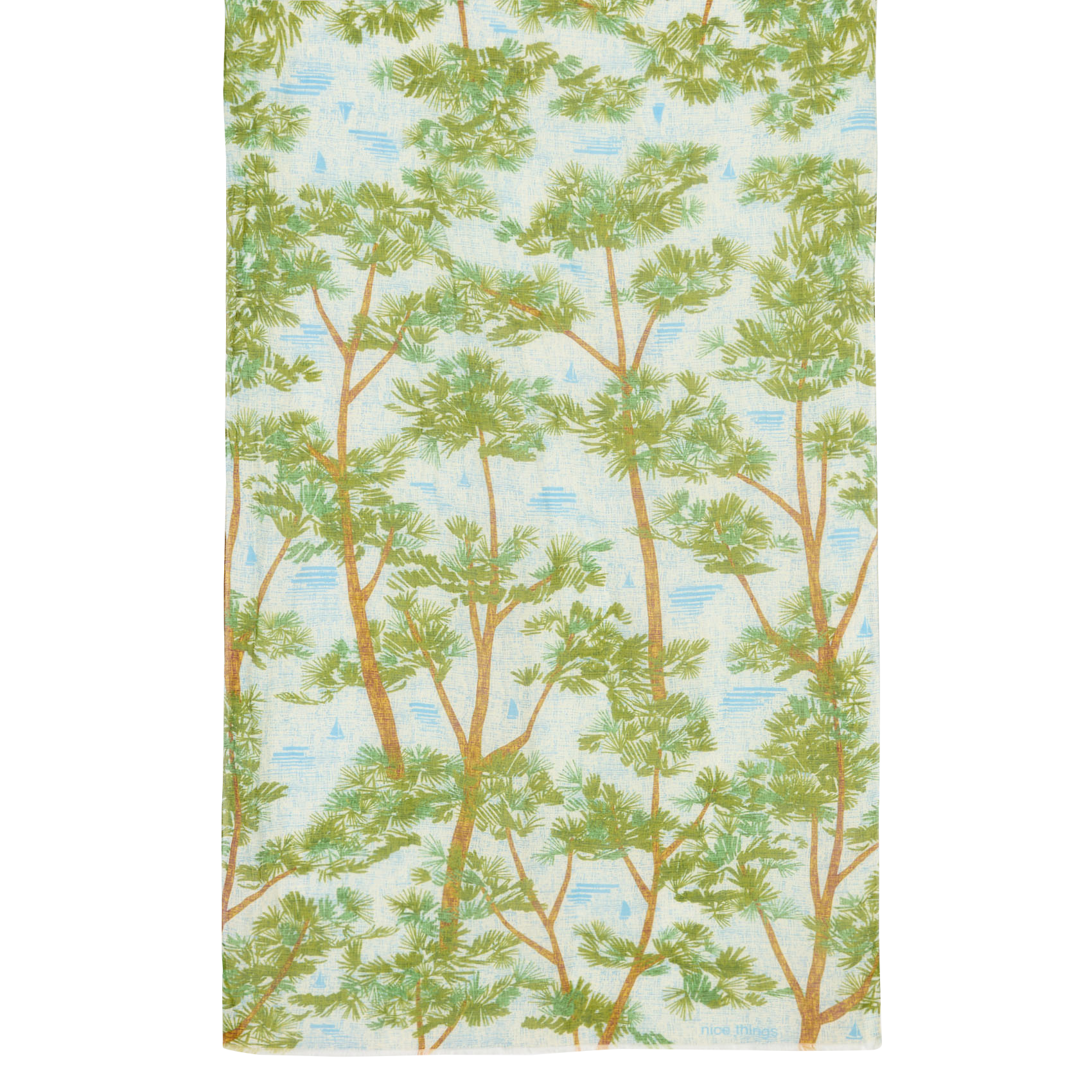 Cotton-blend floaty scarf  Ecru