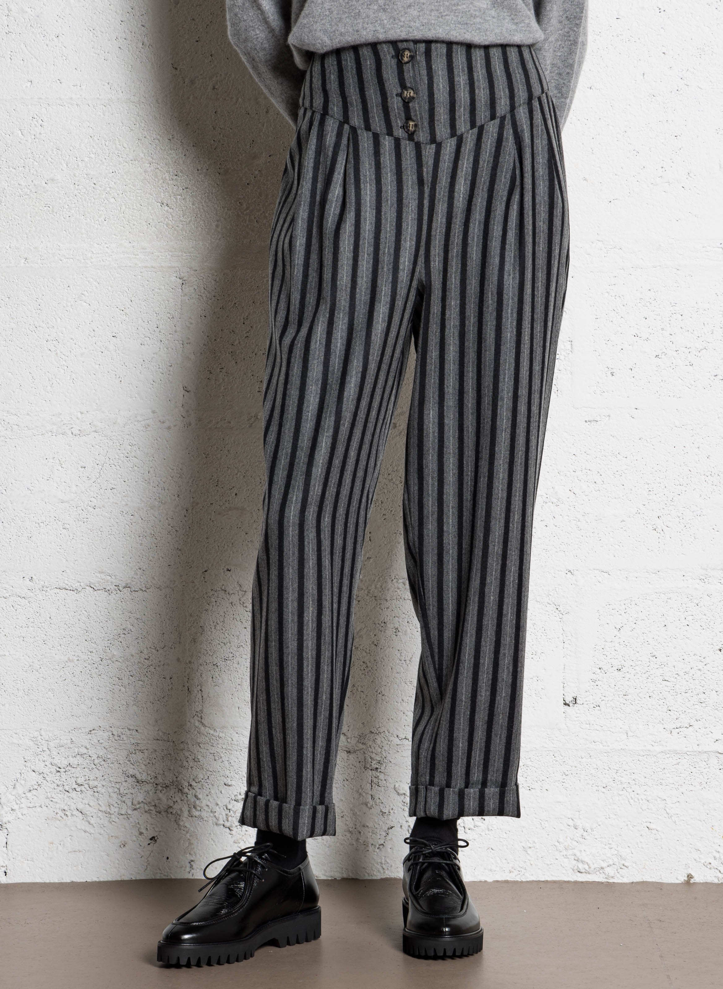 Straight wool trousers SOPHIE+LUCIE Grey