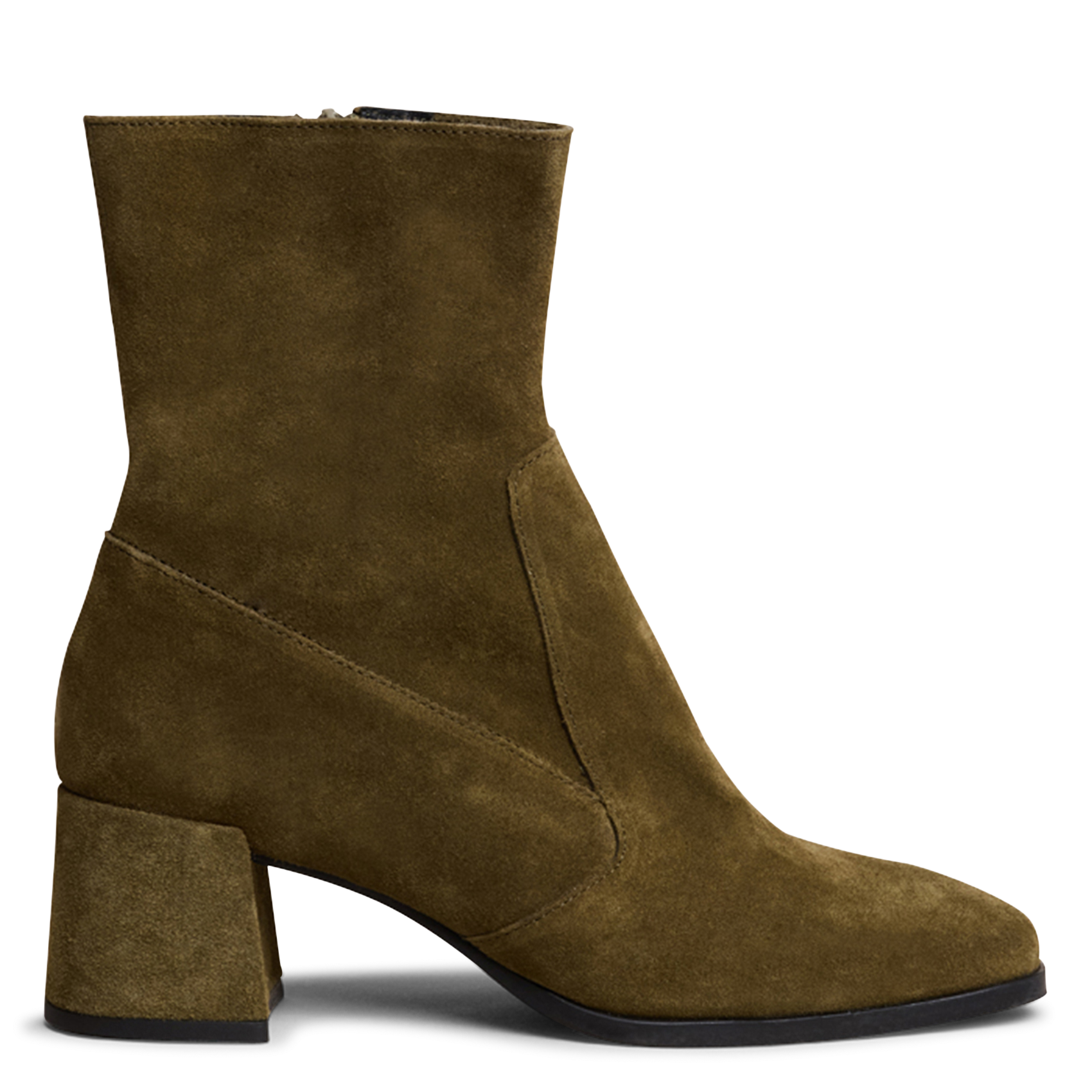 Heeled suede leather mid-calf boots JONAK
