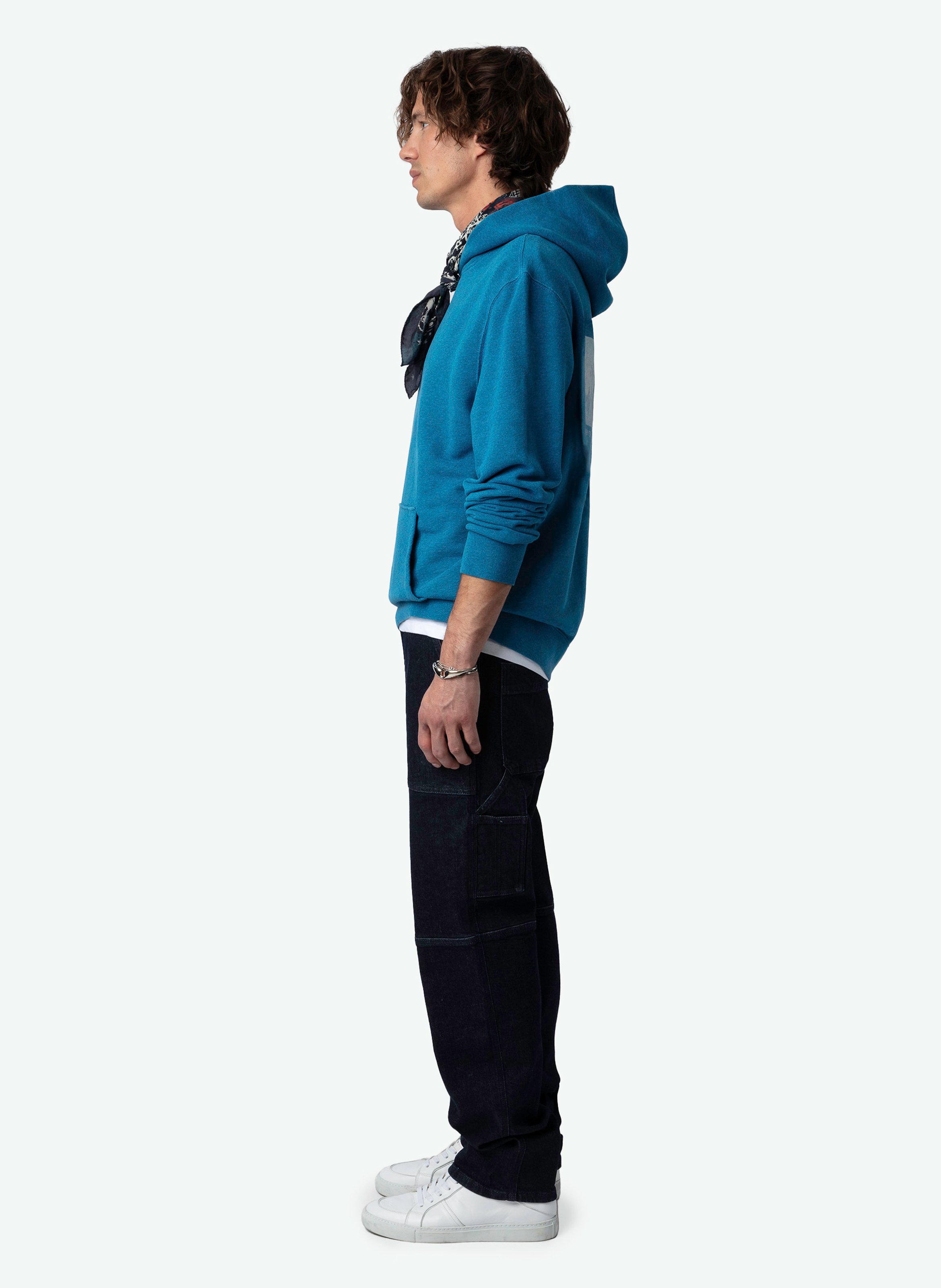 Oversize cotton-blend hoodie ZADIG&VOLTAIRE Blue