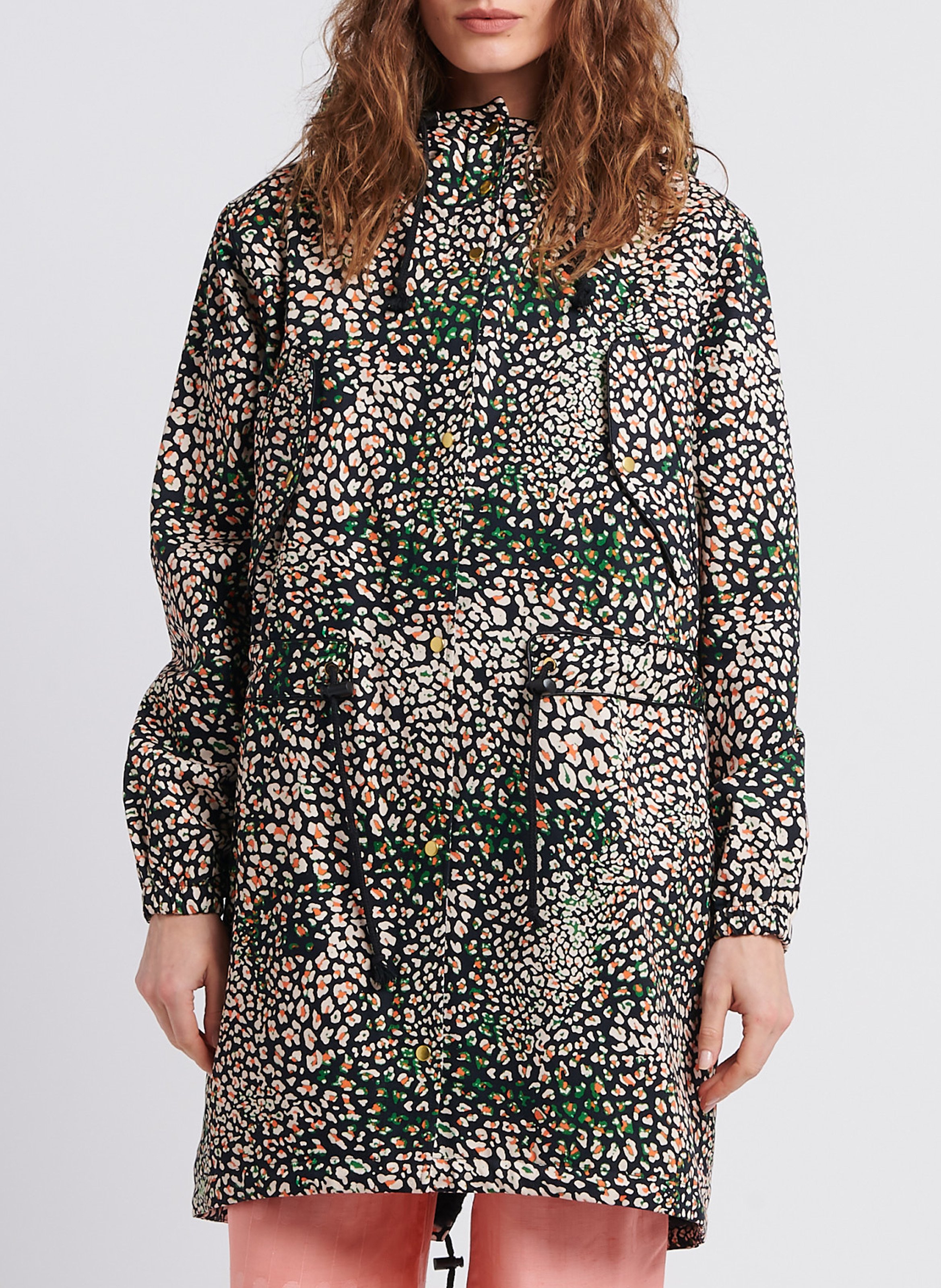 Printed cotton hooded coat HEIMSTONE Multicolored