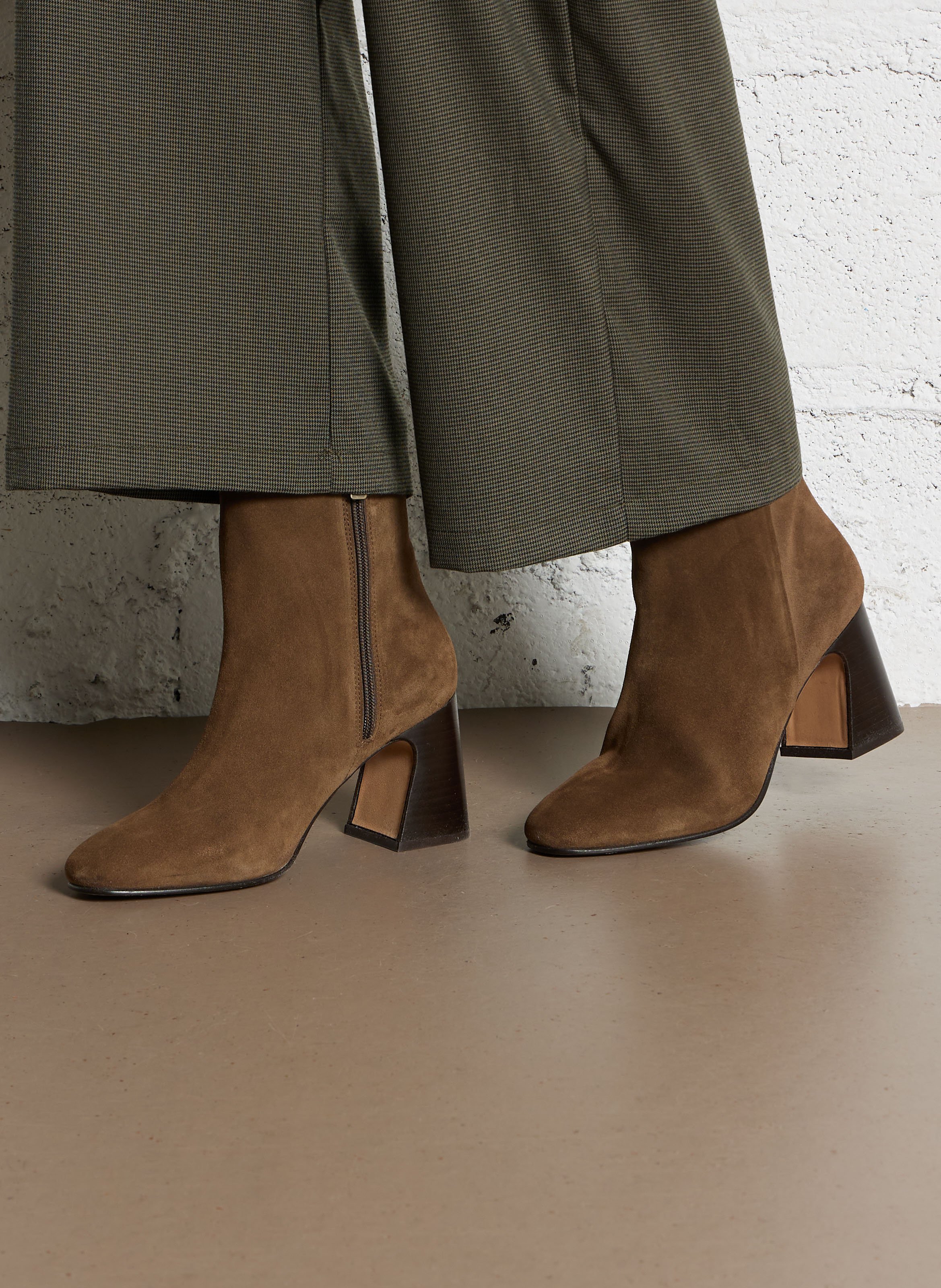 Bottines en cuir velours BOBBIES Marron