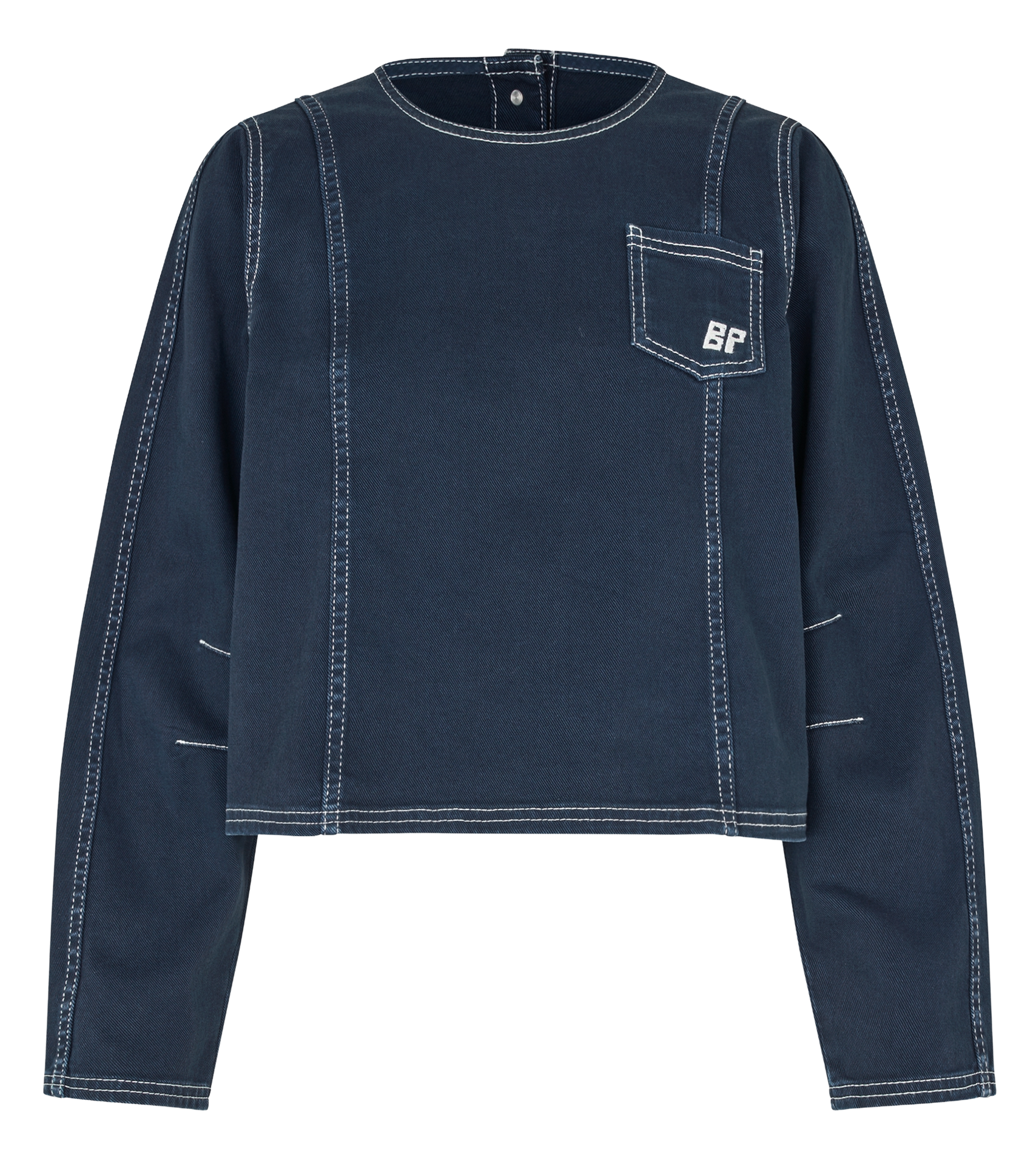 Denim button-back top BAUM UND PFERDGARTEN Blue