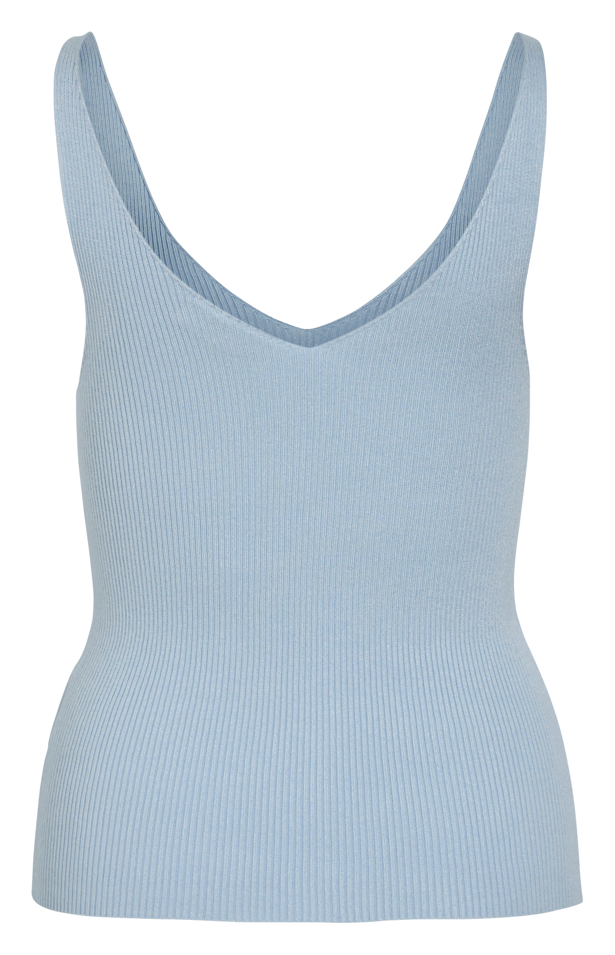Aansluitende geribbelde tanktop VILA Blauw