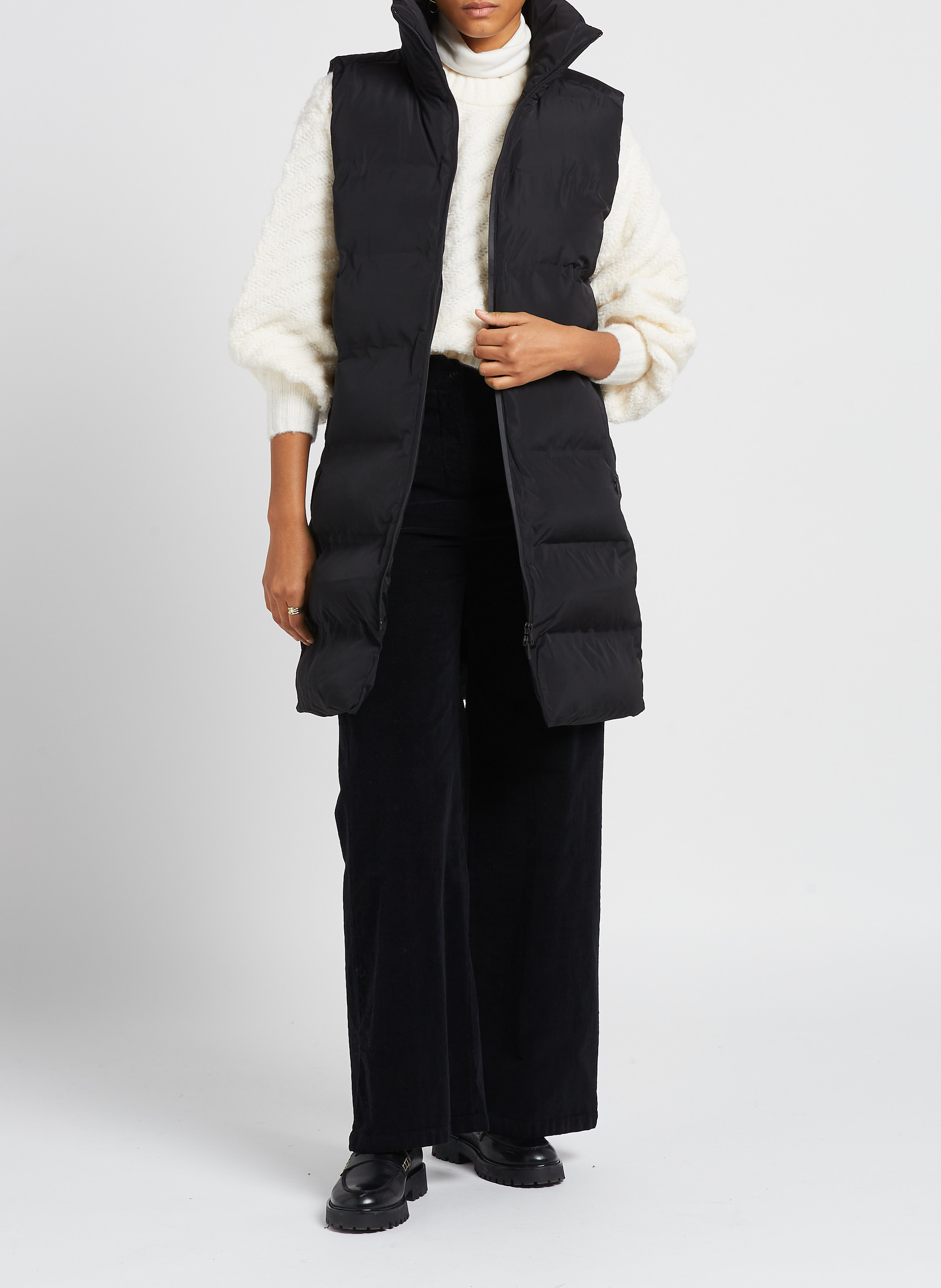 Doudoune droite à col montant MOSS COPENHAGEN Noir