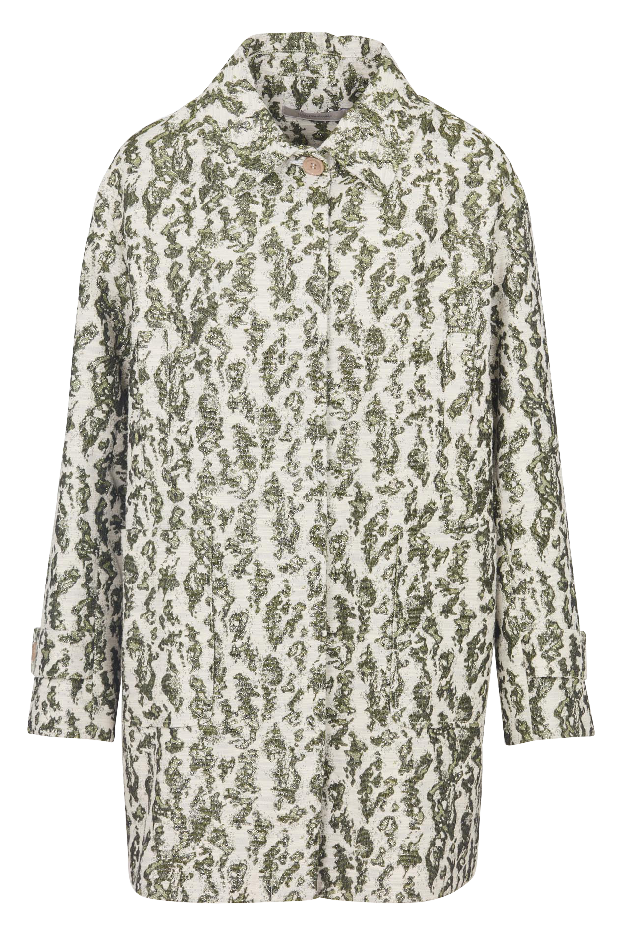 Jas 3/4 in jacquard stof LA FEE MARABOUTEE Groen