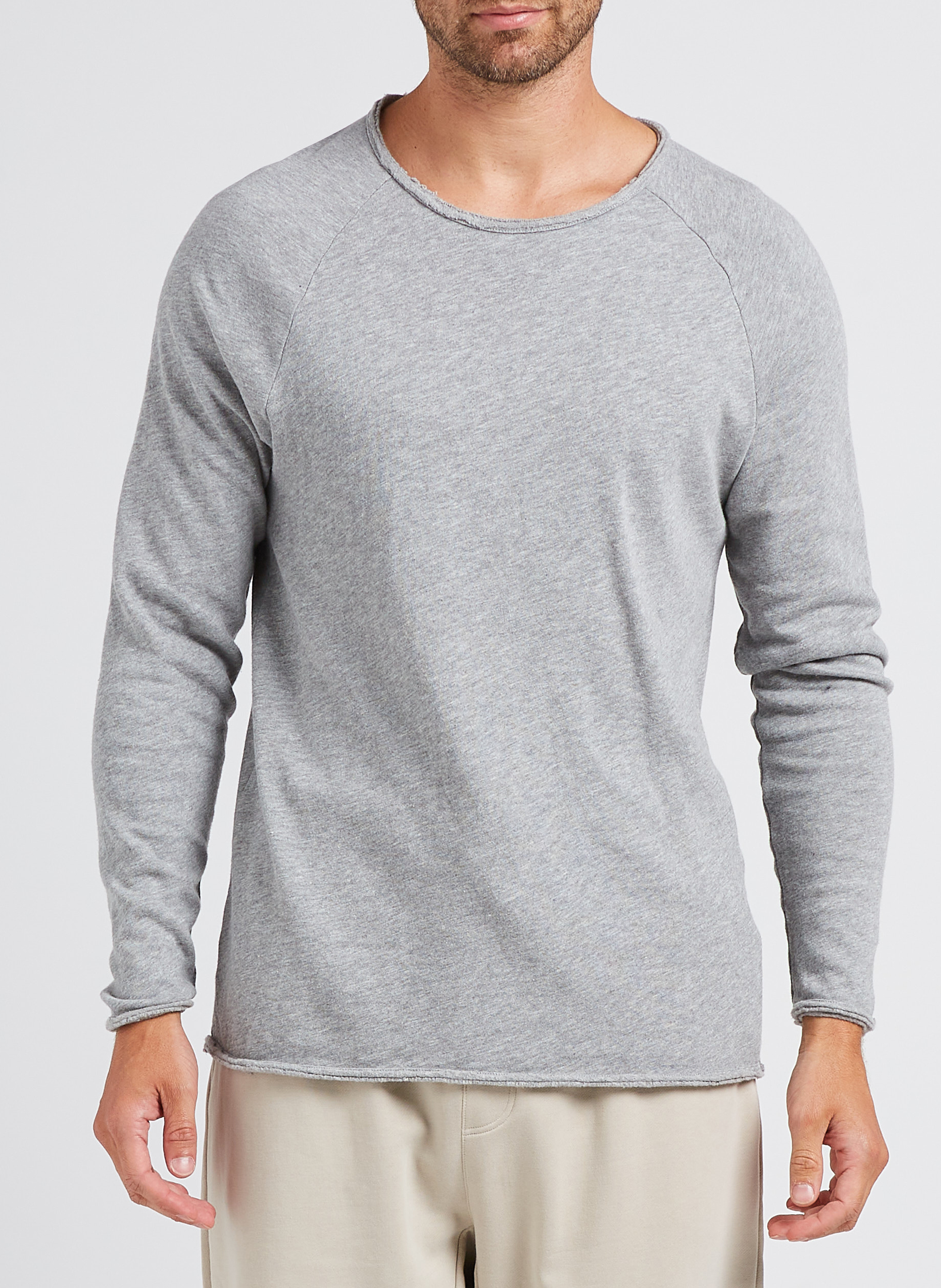 Tee-shirt col rond en coton flammé AMERICAN VINTAGE