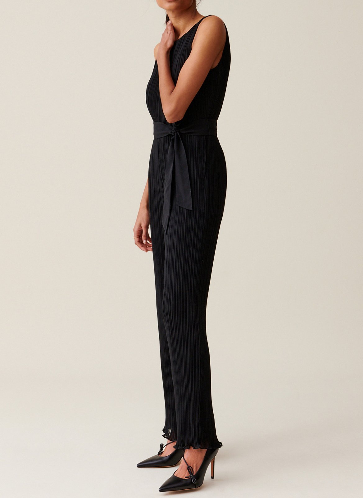 Combinaison plissée col bateau CLAUDIE PIERLOT Noir