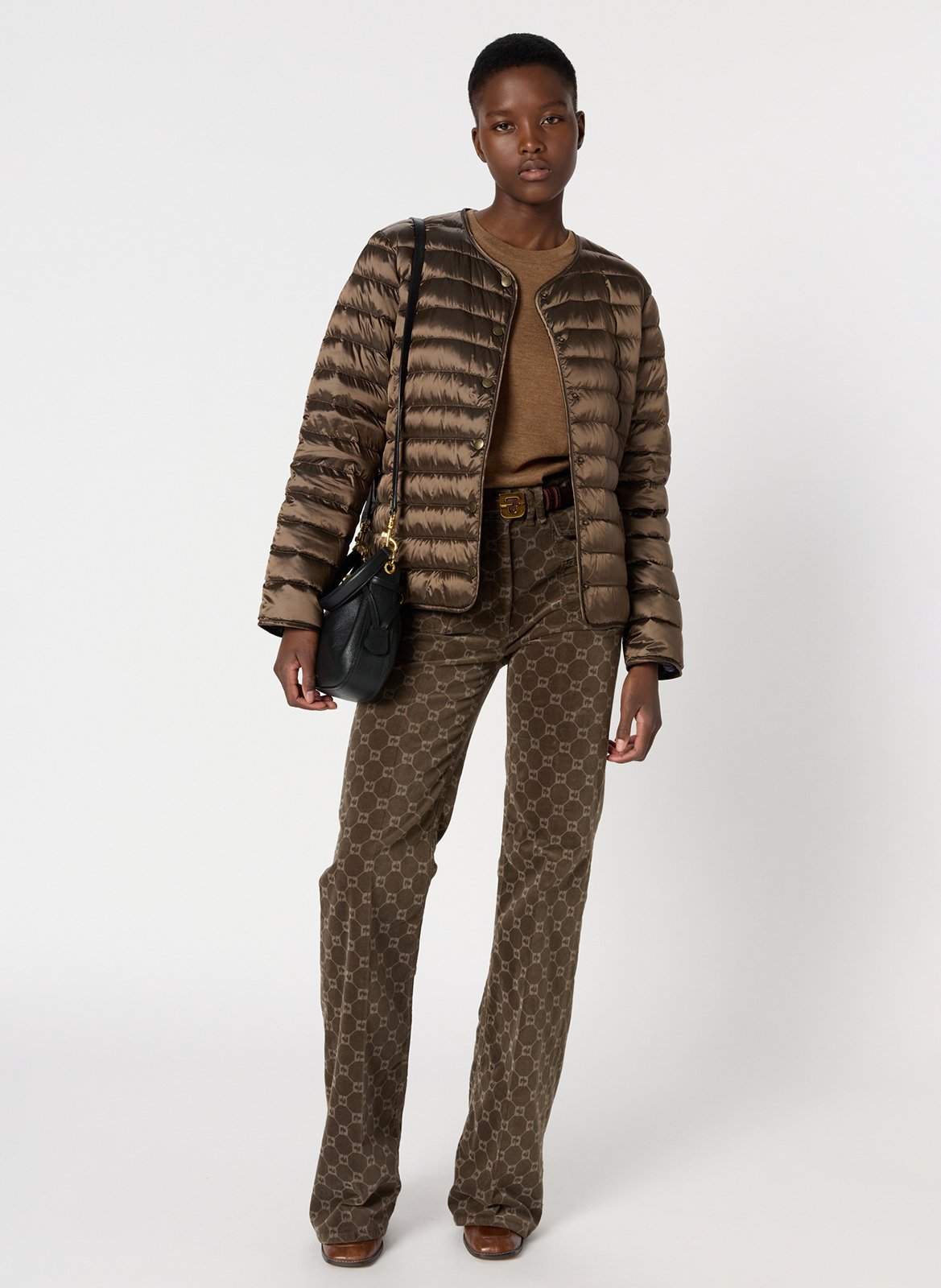 Blouson droit matelassé GERARD DAREL Marron