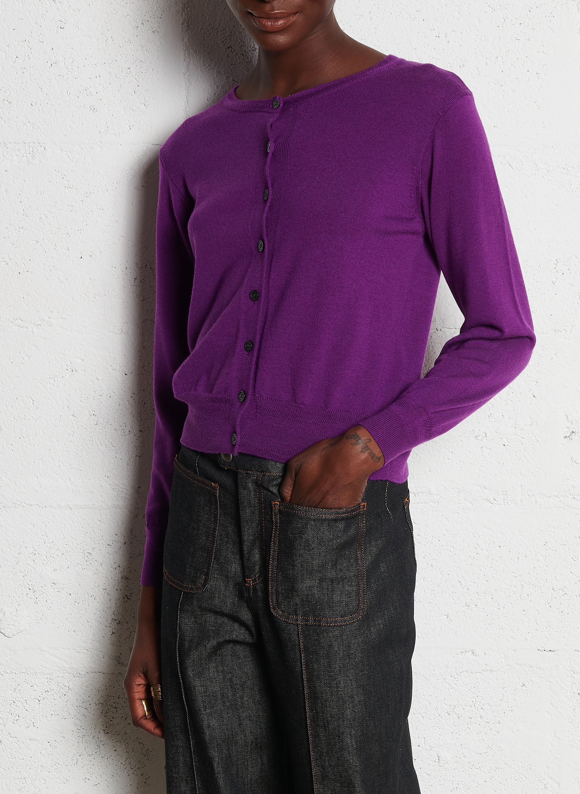 Raw denim jeans in blended organic cotton SOEUR Black