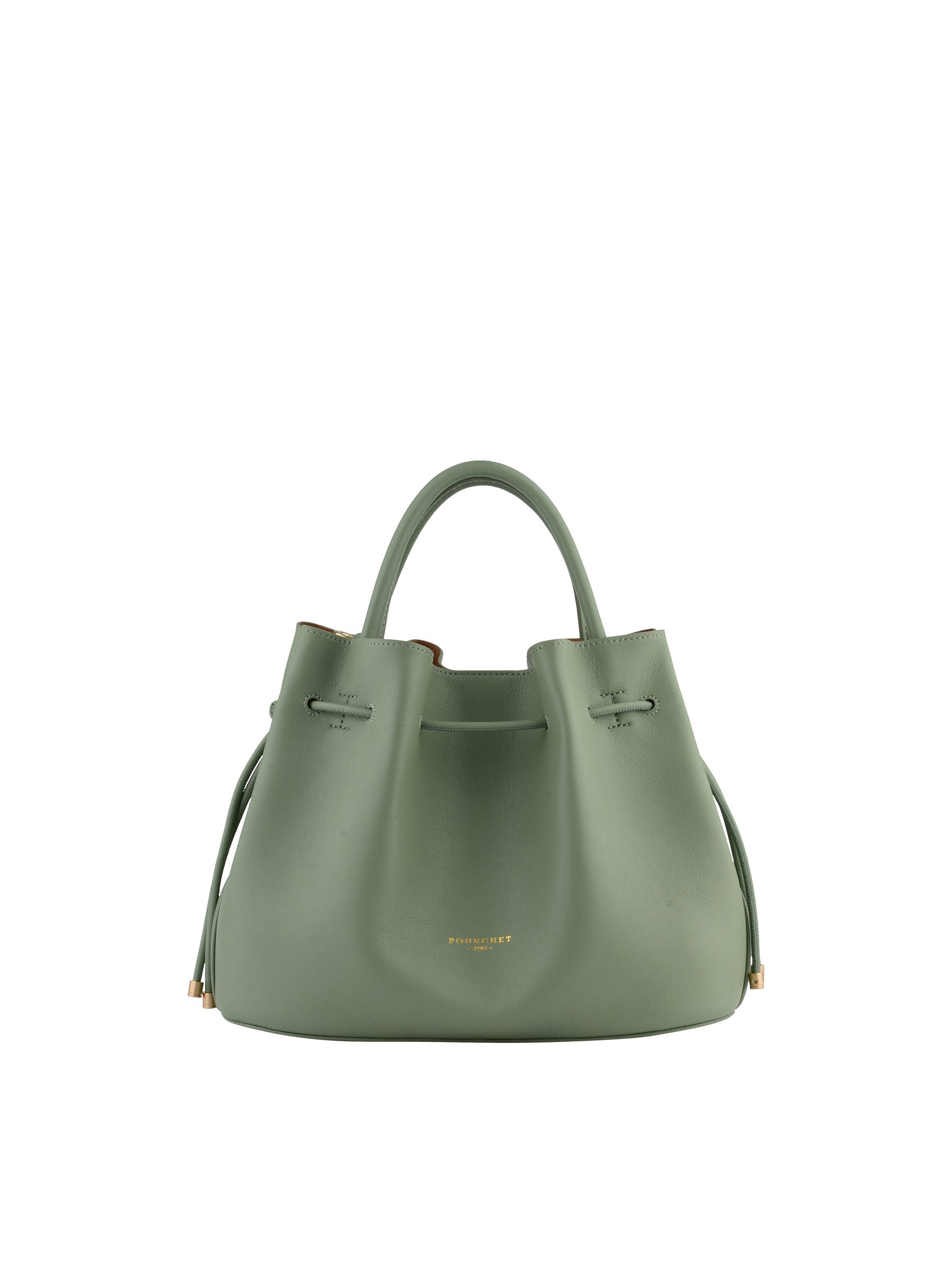 Calfskin leather handbag POURCHET