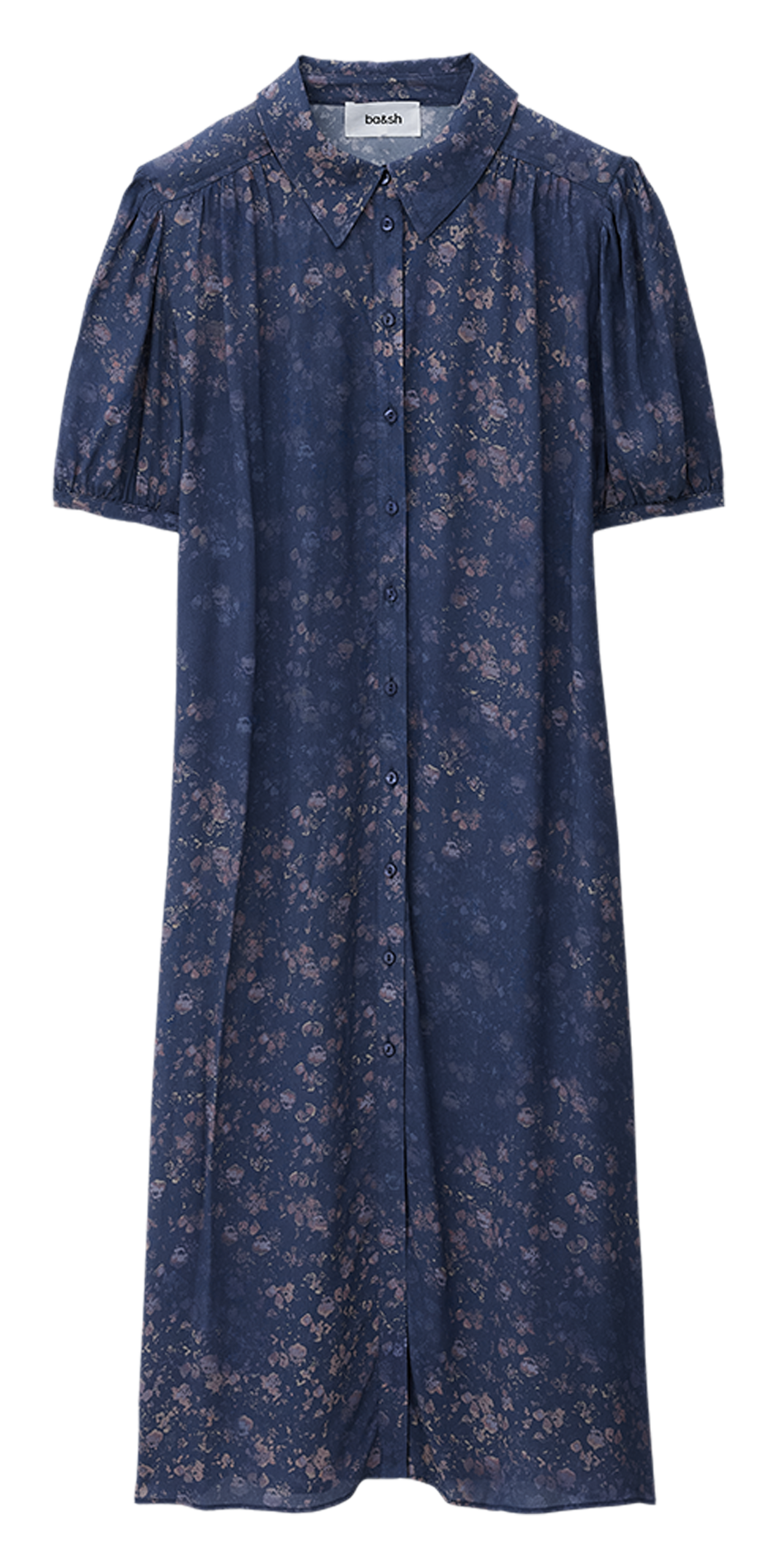 Loose-fit printed midi dress BA&SH Blue