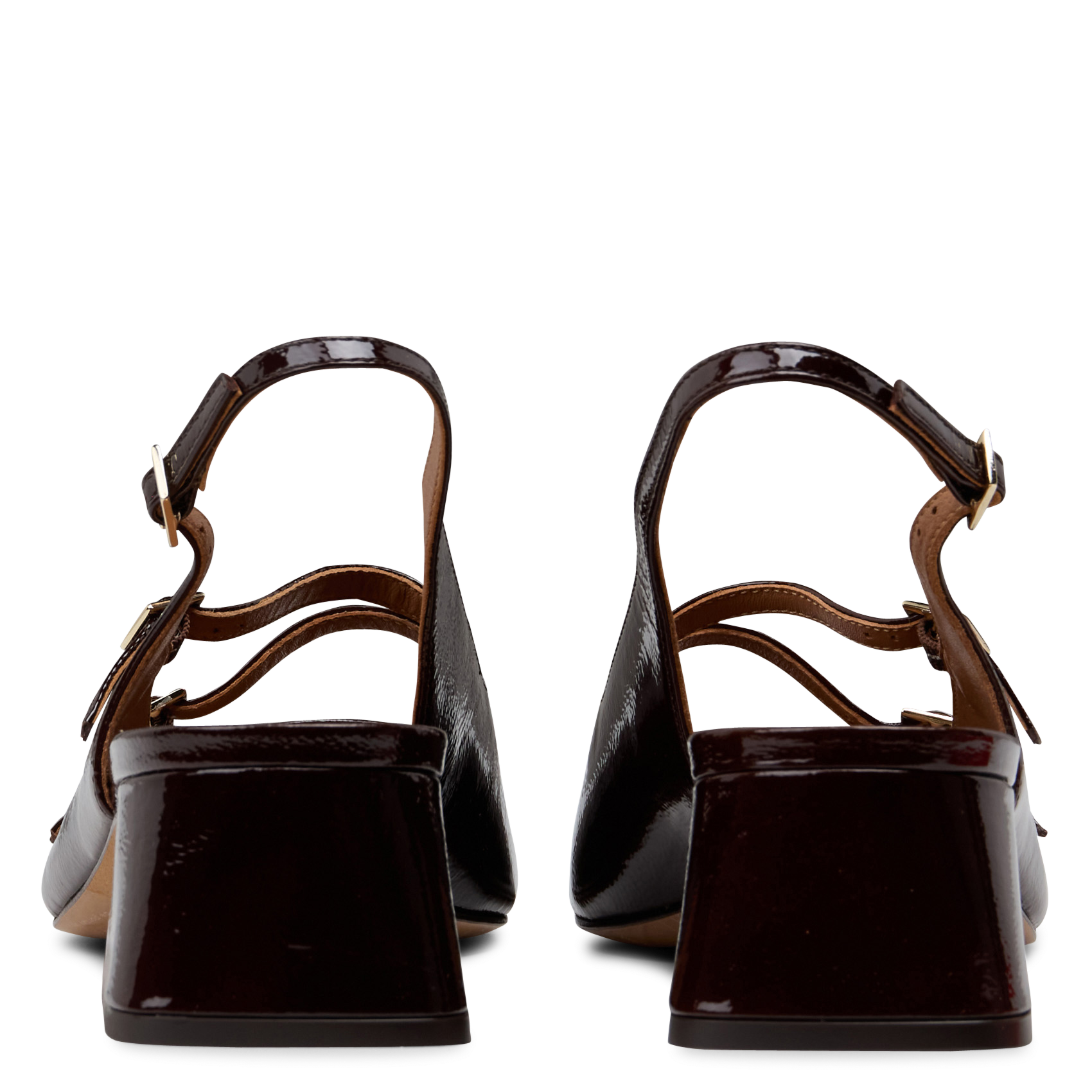 Babies slingback with patent leather straps BOBBIES Brown
