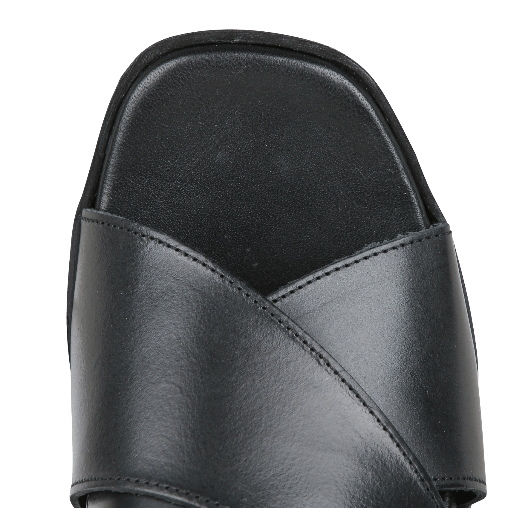 Sandales compensées en cuir MELLOW YELLOW Noir