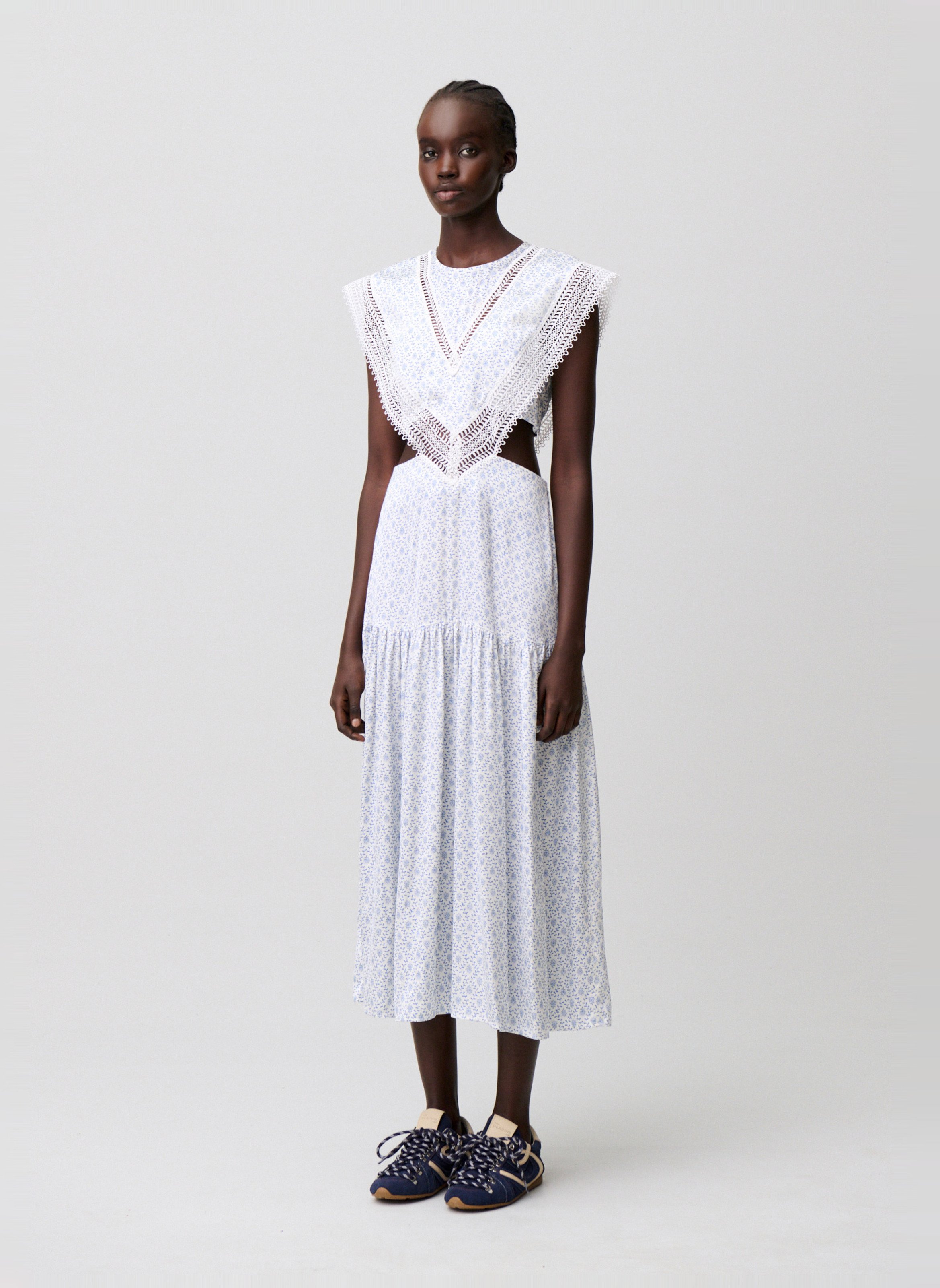 Robe midi à imprimé fleuri CLAUDIE PIERLOT Multicolore