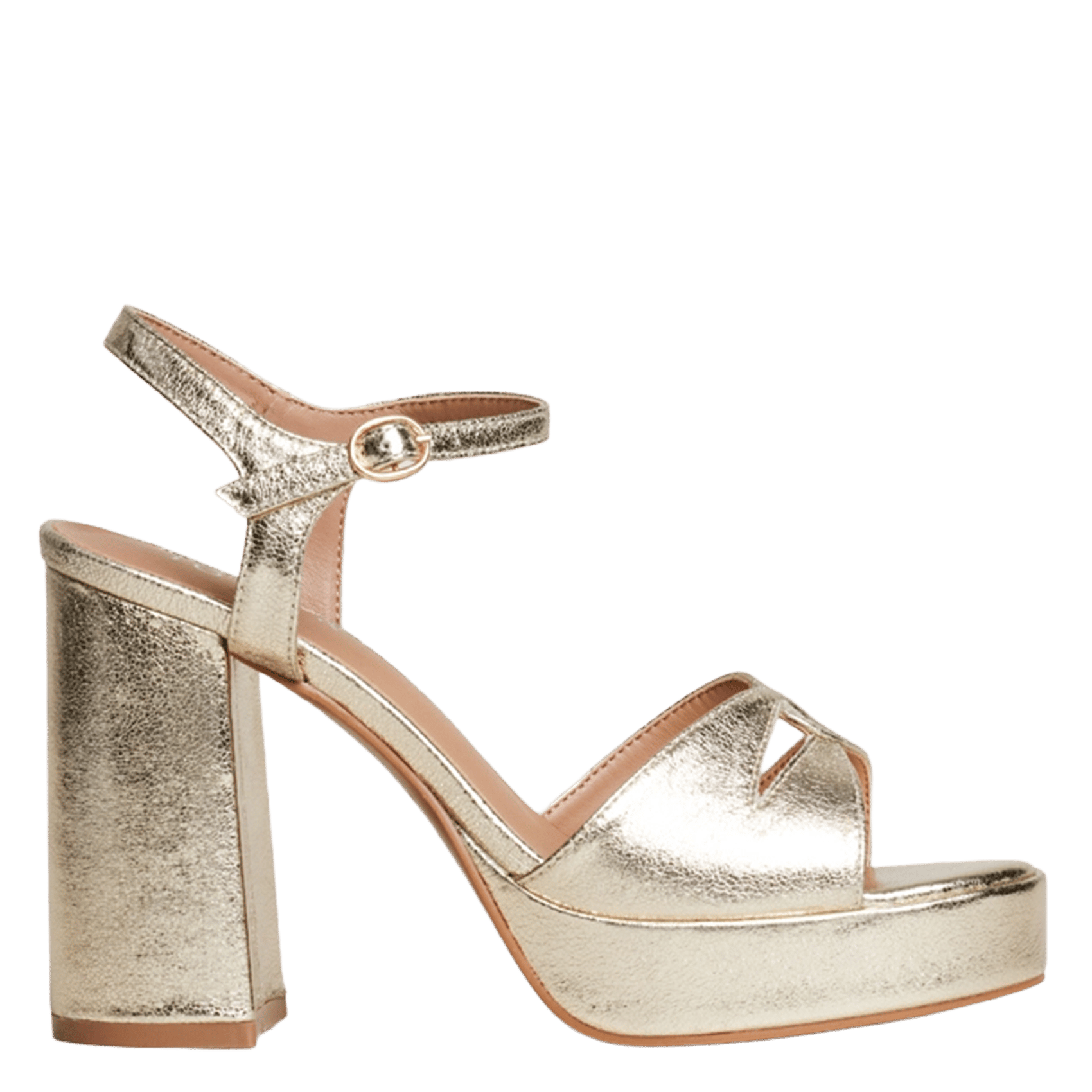 Sandalias altas metalizadas JONAK