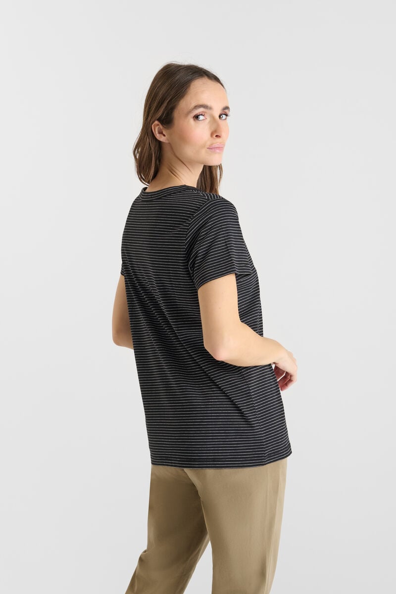 Tommy Badge T-shirt LE TEMPS DES CERISES Black