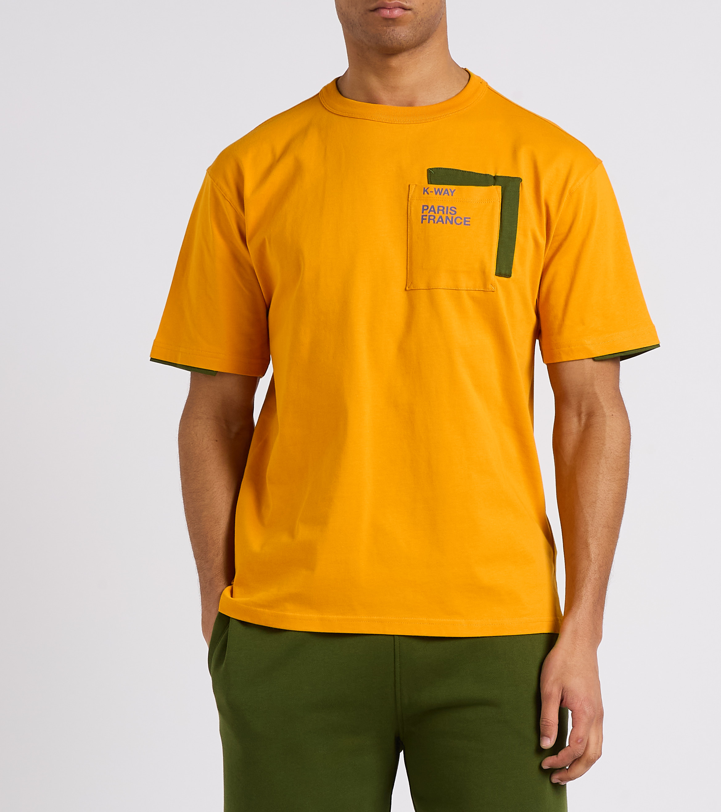 Round-neck cotton T-shirt K-WAY Orange