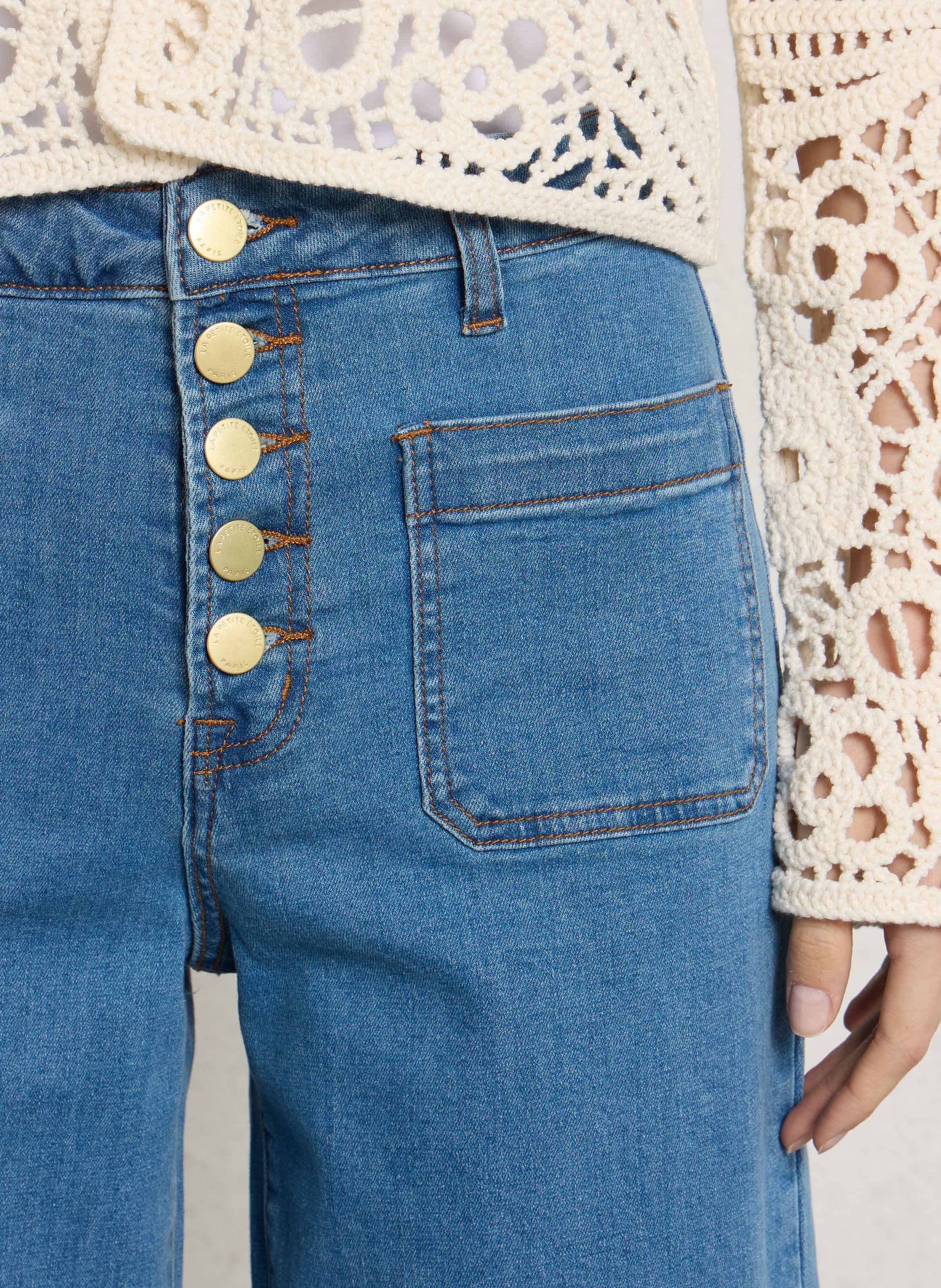 Flared high-waisted jeans LA PETITE ETOILE Blue