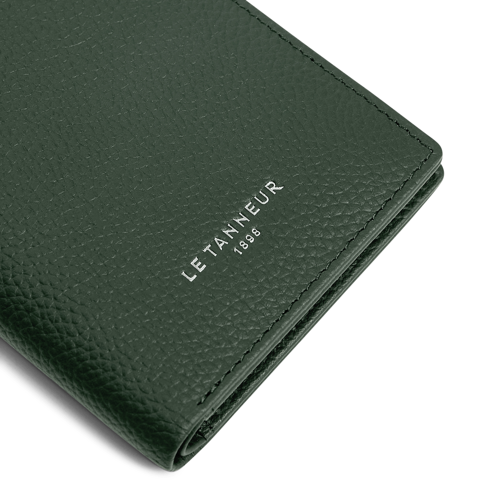 Calfskin leather credit-card holder LE TANNEUR Green