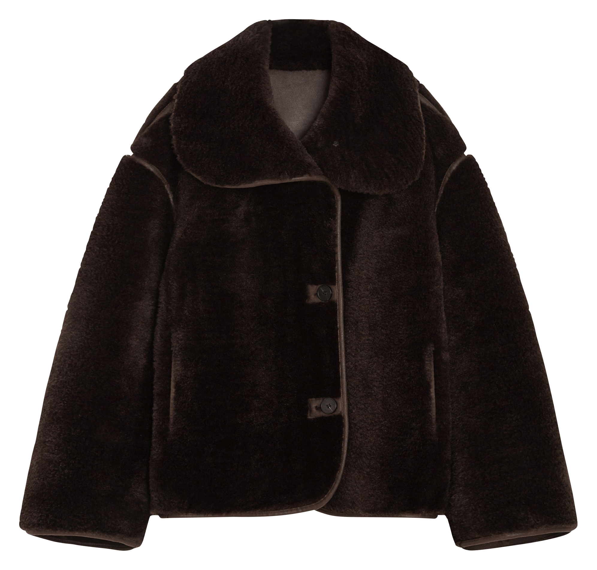 Manteau ample en fourrure synthétqiue GRACE ET MILA Marron