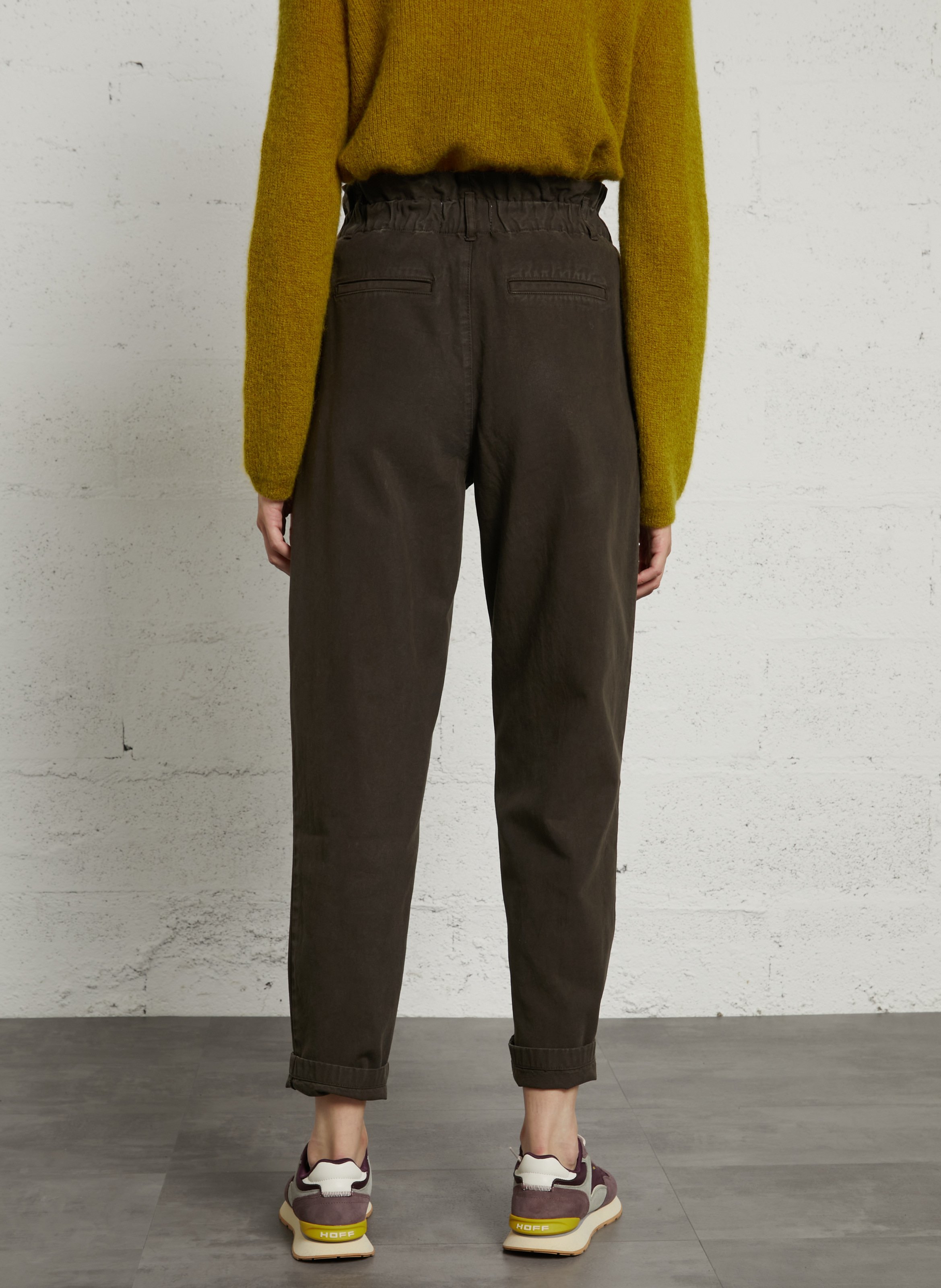 High-waisted carrot pants DES PETITS HAUTS Green