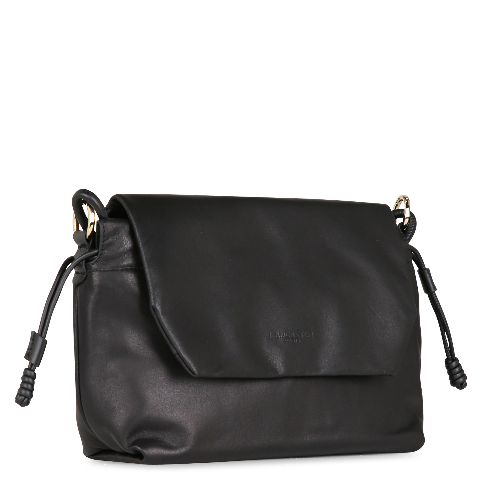 Sac porté épaule en cuir  LANCASTER PARIS Noir