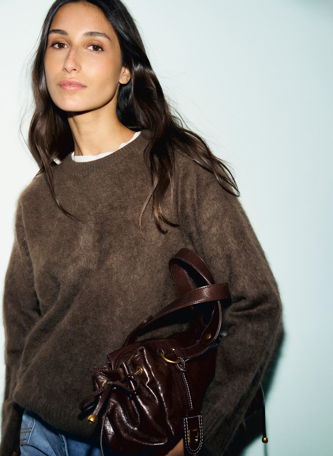 Brushed cashmere sweater GERARD DAREL Brown